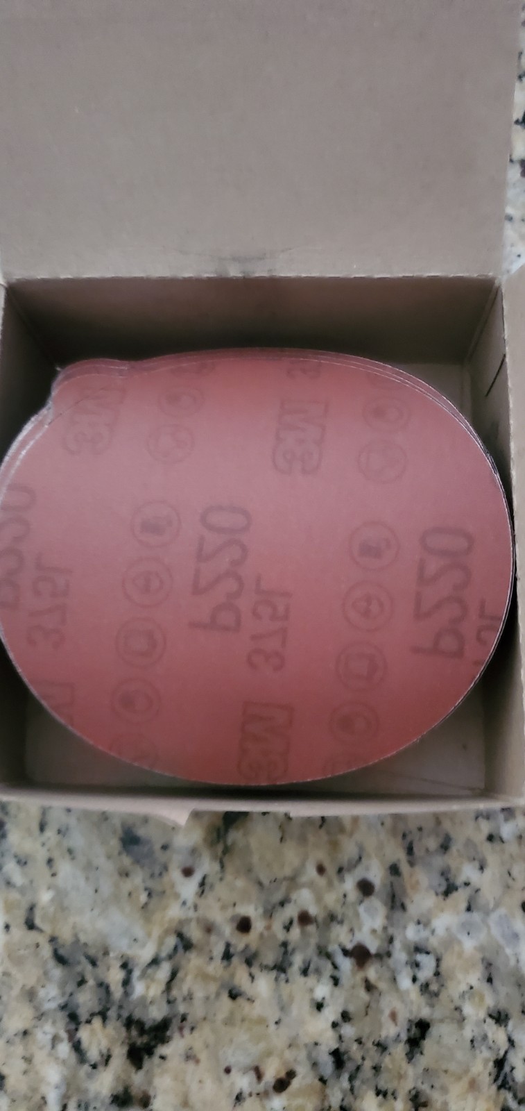 Lot of 50 3M Stikit Film Disc with tab 375L, Aluminum Oxide, P220 Grade 55695
