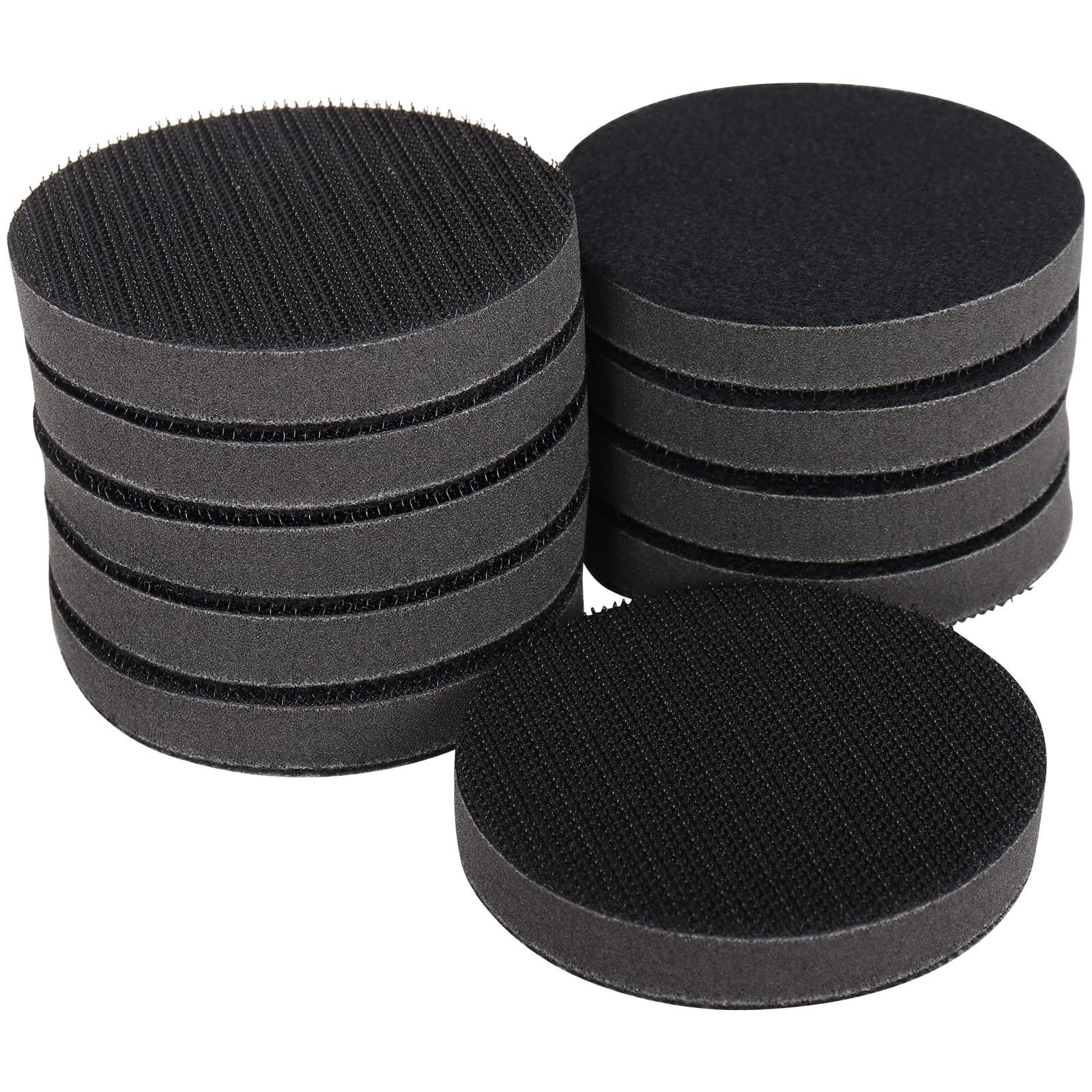 3 Inch (75Mm) Soft Foam Interface Sponge Pad 10 Pack 3″ Hook and Loop Replacemen