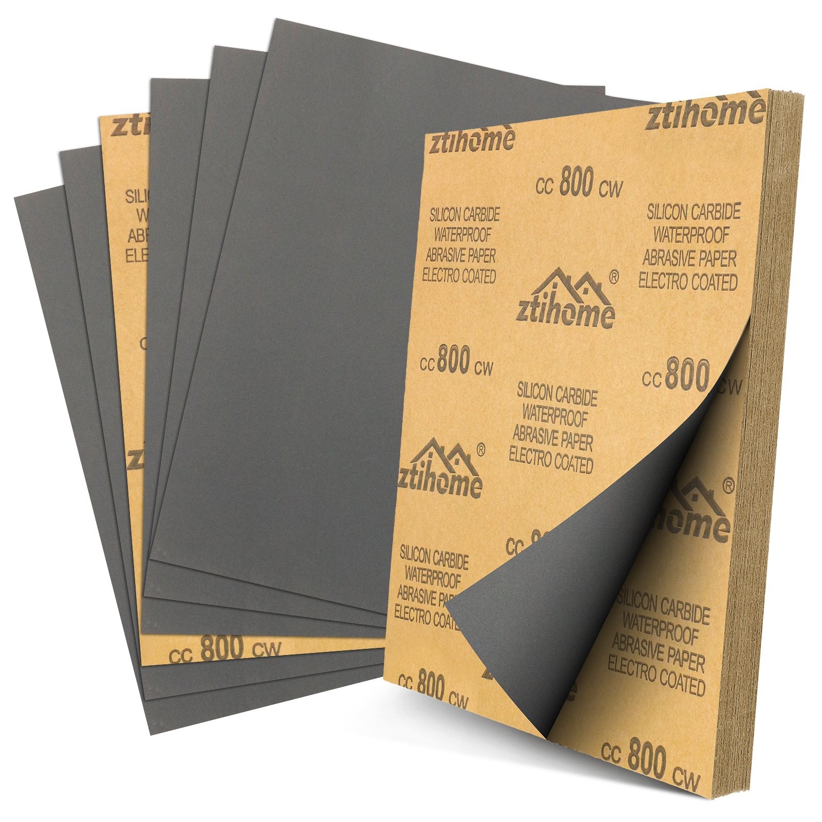 50Pcs Sandpaper Wet Dry 800 grit 9*11in Abrasive Sand Paper Sheet Wood Car Metal