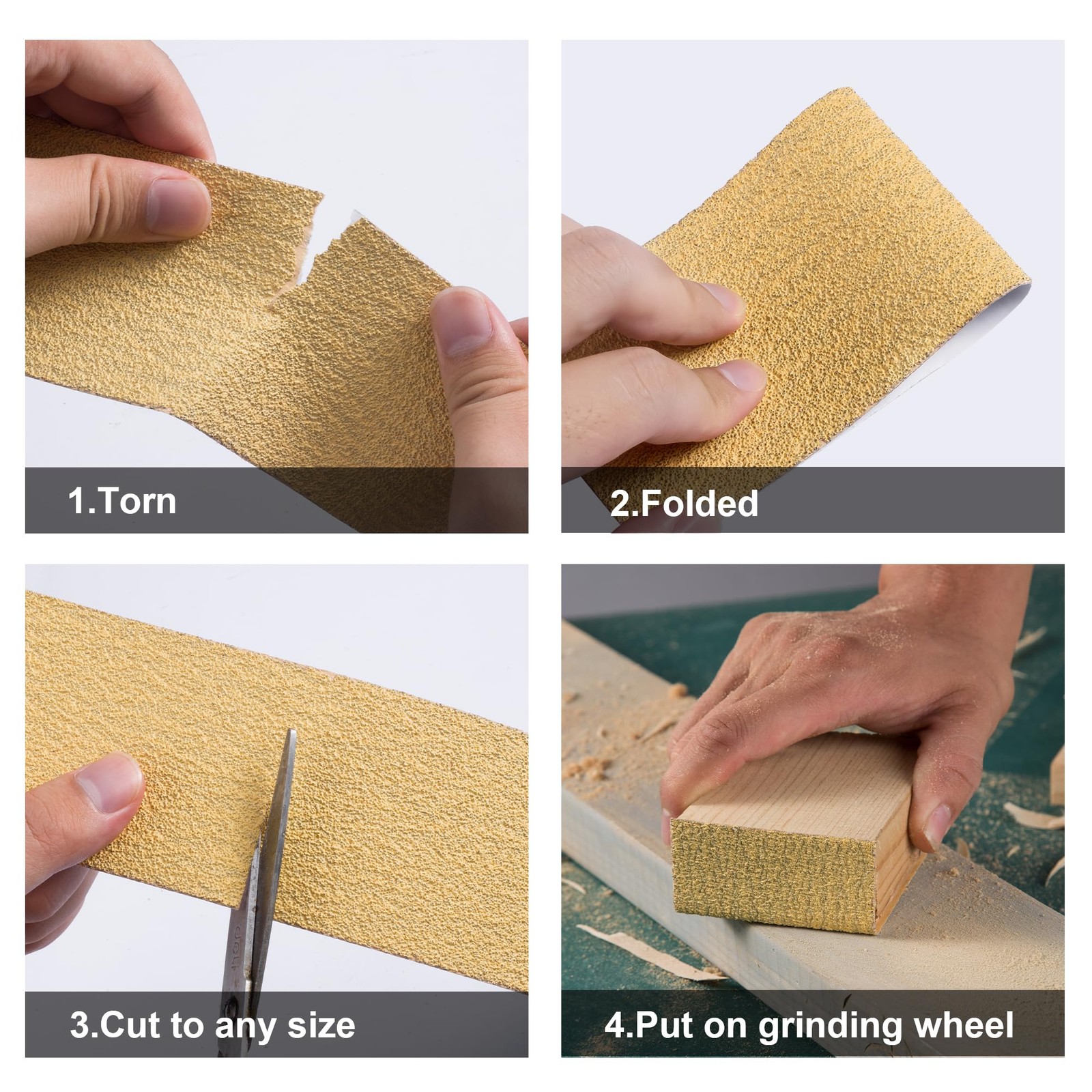 CowboyBOB PSA Sandpaper Roll 80 Grit 2-3/4in x 20 Yards Self 80 Grit, Brown
