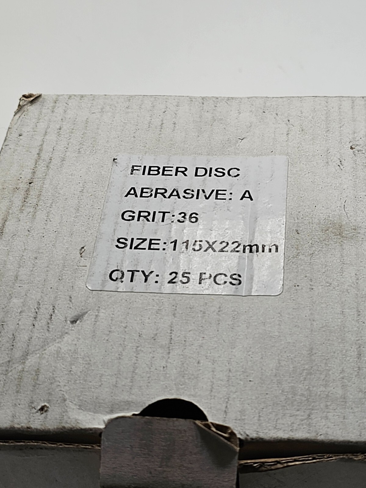 (QTY 25) Fibre Sanding Discs Abrasive: A with 115x 22mm 36 Grit Green