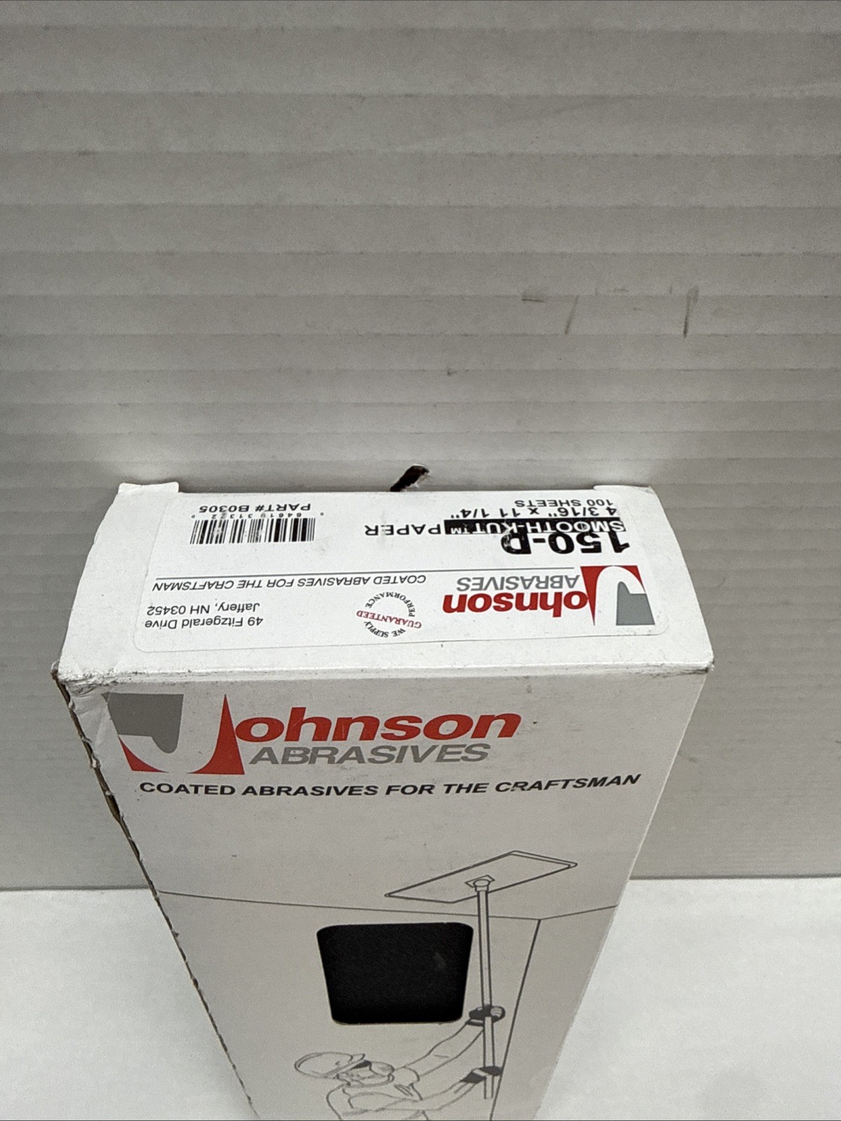 Johnson Smooth-Kut Sanding Sheets 4-3/16in x 11-1/4in 150-D Grit Qty 100