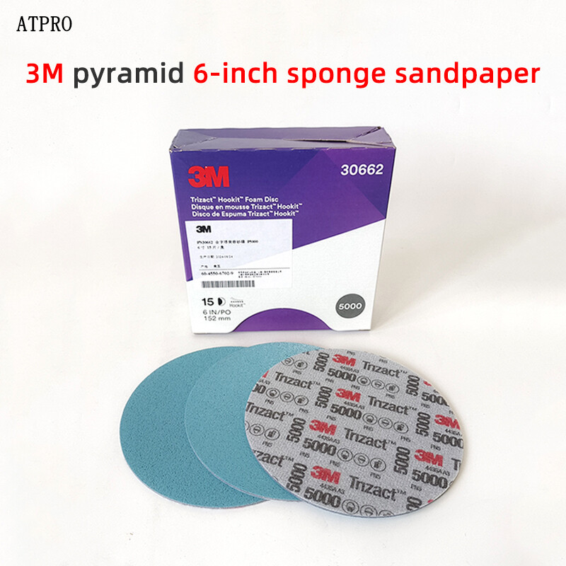 3M Trizact Pyramid Disc Foam Sanding discs 6in P1500/3000/5000（15pcs/box）
