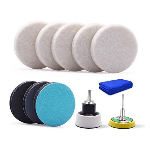 2Inch Car Felt Polishing Buffing Pad, 8pcs Polishing Sanding Discs, Felt