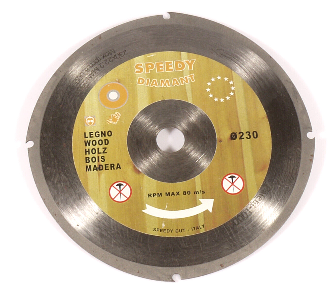 PRL) WOOD CUTTING LAMINATED DISC DIAMETER 230mm SPEEDY DIAMOND EMERY WOOD