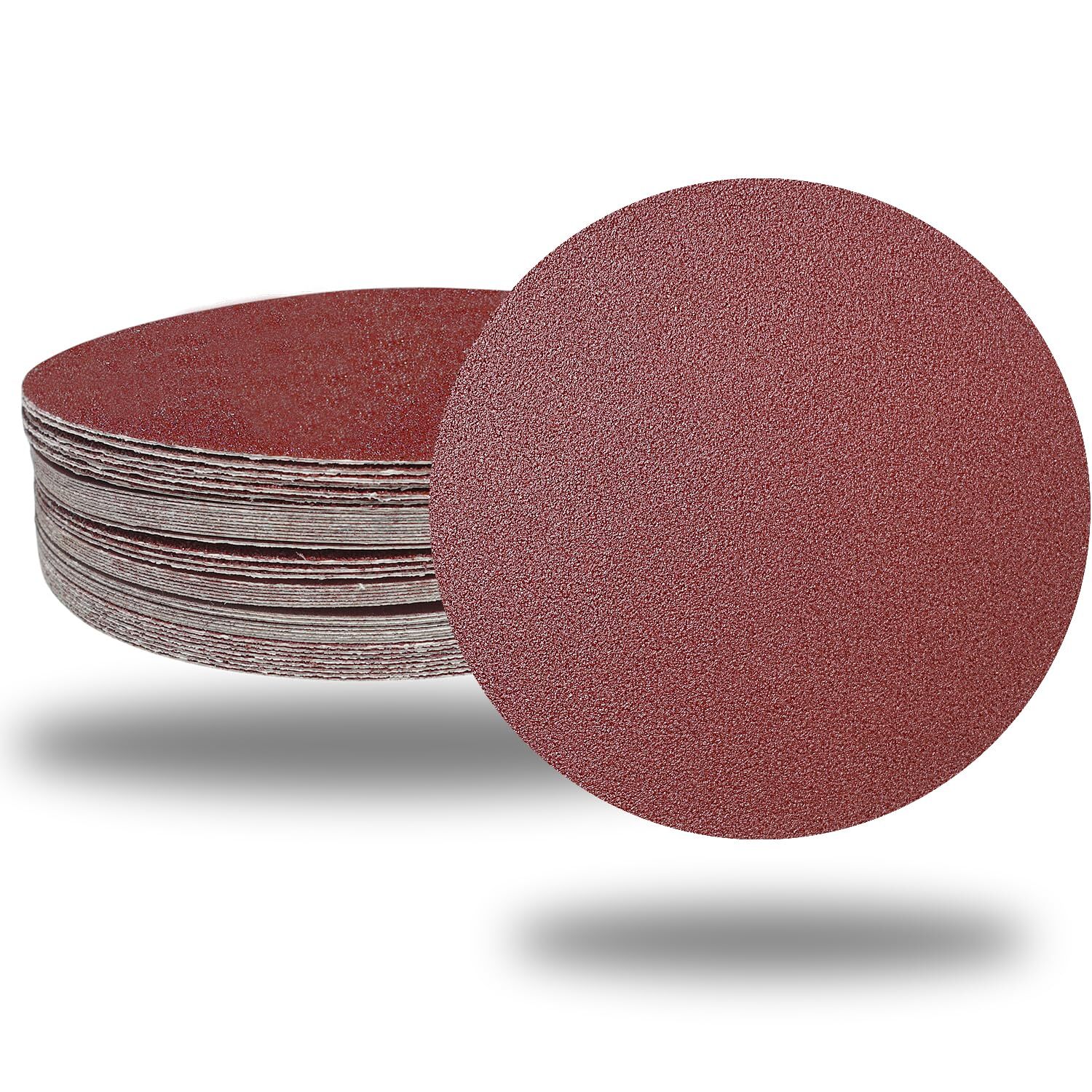 60 Pcs 6inch Nohole Psa Aluminum Oxide Self Stick Sanding Disc Of 80 120 180…