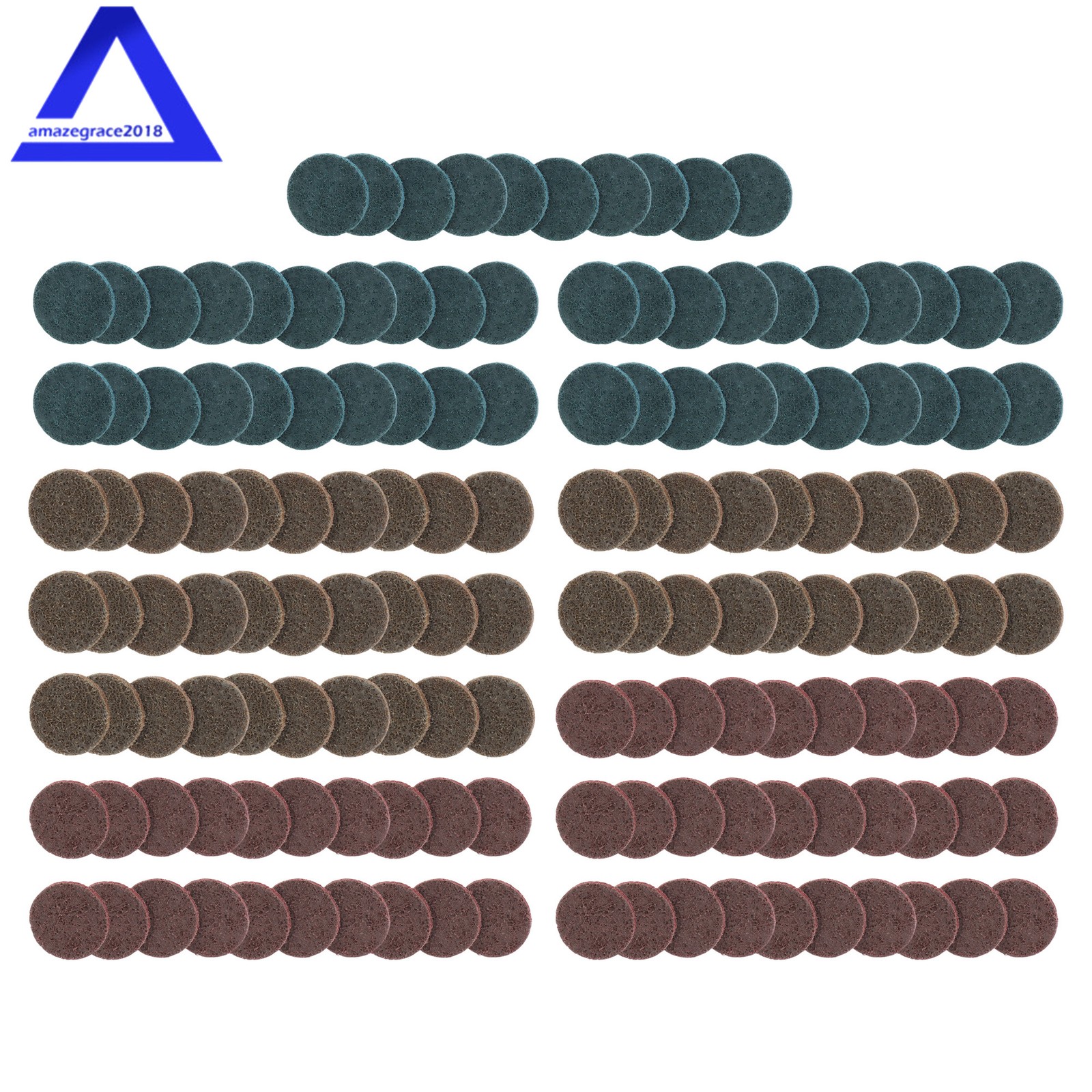 150×Sanding Discs 2″ Quick Change Fine Medium Coarse Sanding Pads Aluminum Oxide