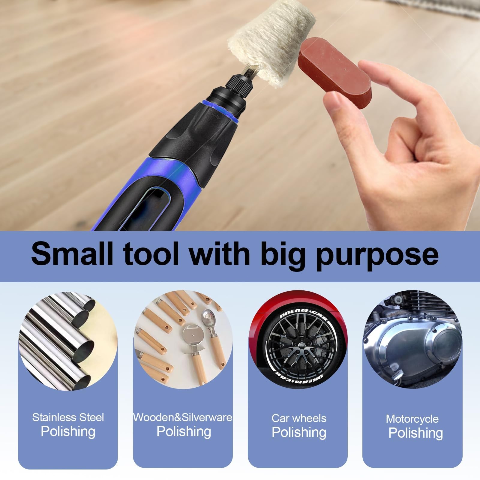10 PCS Aluminum Polishing Kit for Metal,Aluminum,Stainless Steel,Jewelry,Wood