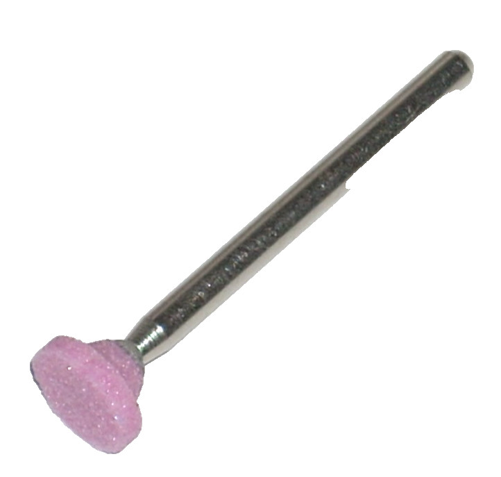 Pink Mounted Grinding Stones 3/8 Dia x 1/8 Thick w 1/8 Shank for Dremel – 25pk