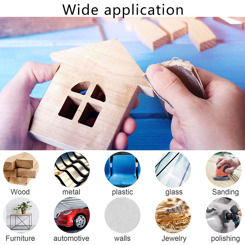 Waterproof Sanding Discs Hook Loop Sandpaper Wet & Dry 60-10000 Grit 3 Inch 75mm