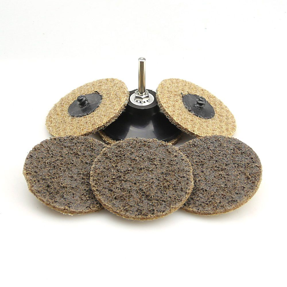 100 Pcs 3 in Scour Quick Change Sanding Disc Coarse to Fine Surface Conditioning