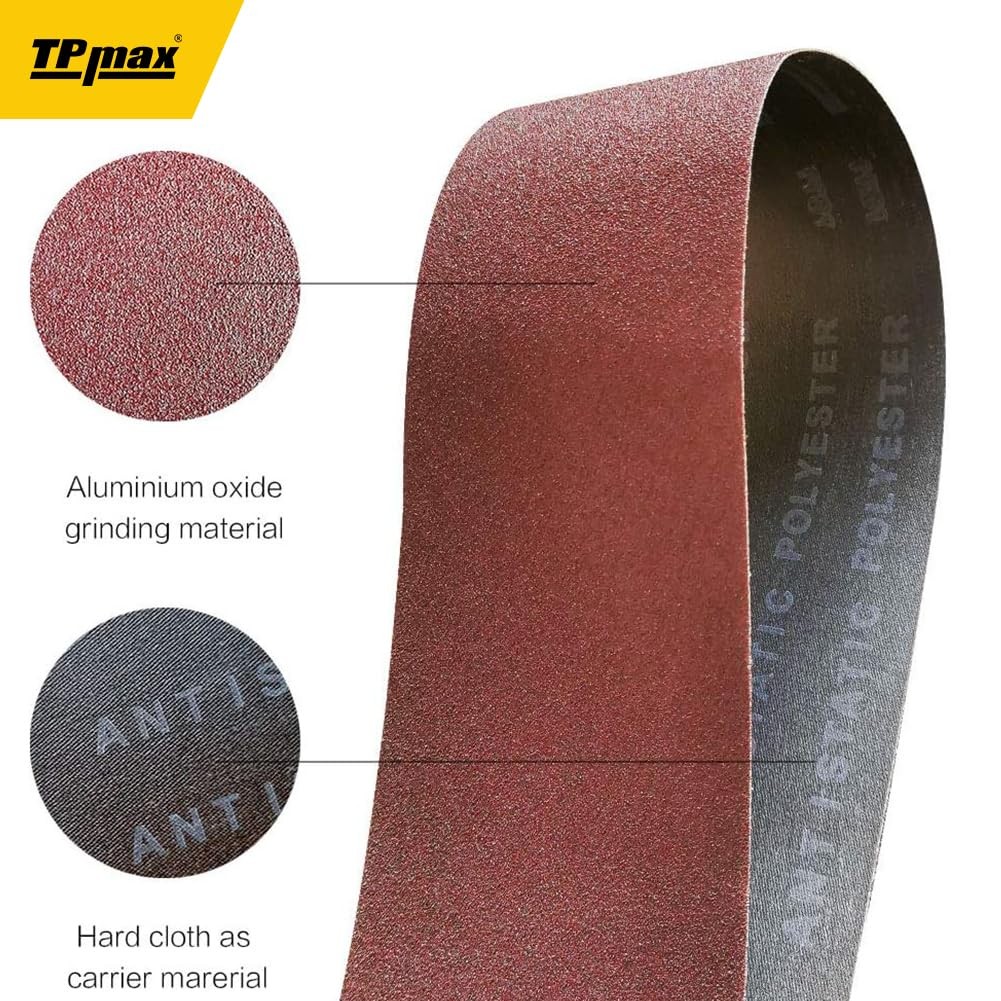 1 x 42 Inch Sanding Belt Pack 1-Inch x 42-Inch,12 Pcs(4 Each 1x42in, ‎brown