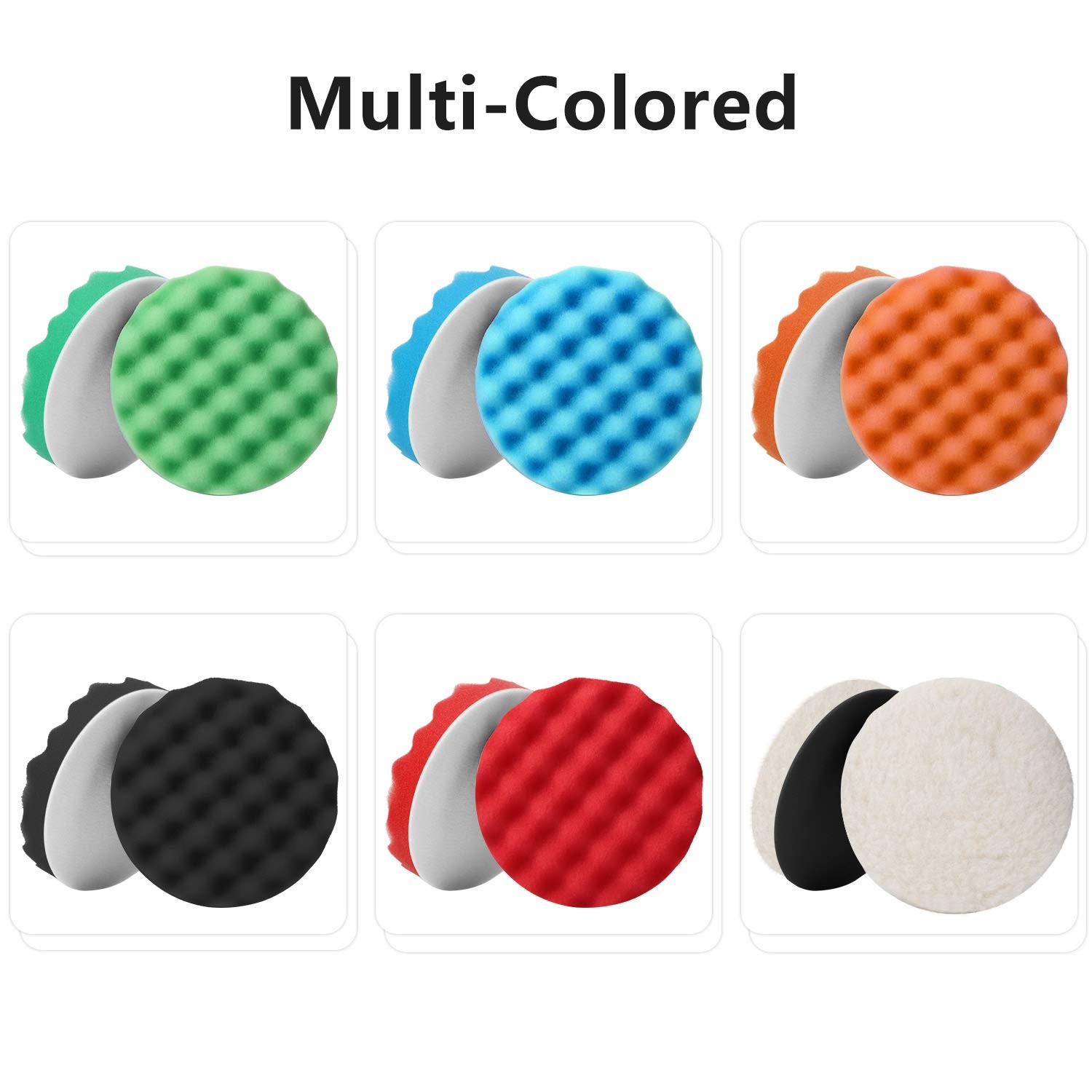 BBTO 12 Pieces Buffing Polishing Pads 6 Inch Compound Sponge Pads…