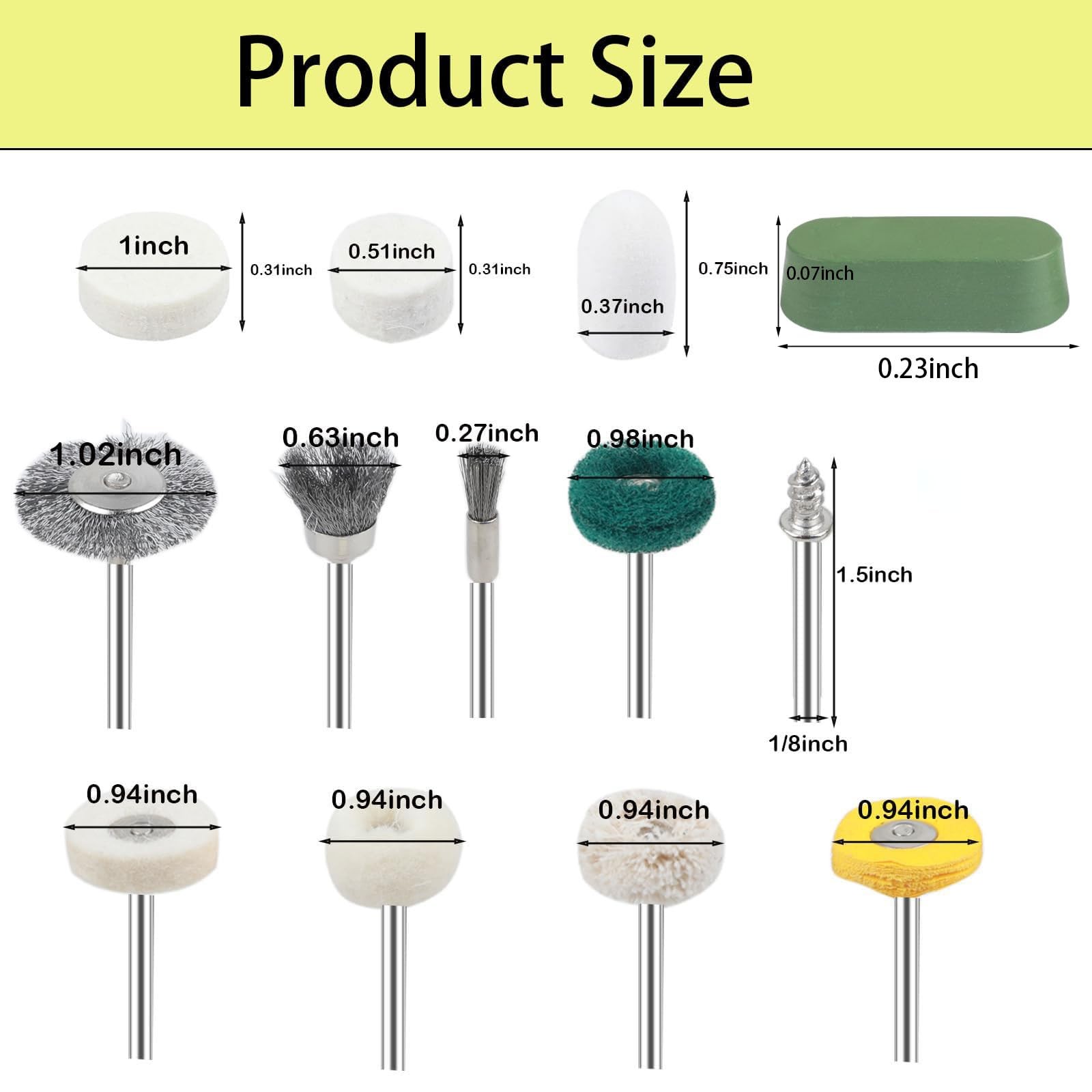 246PCS Polishing Buffing Wheel Polishing Kit for Dremel, Felt Wool Pad Set wi…
