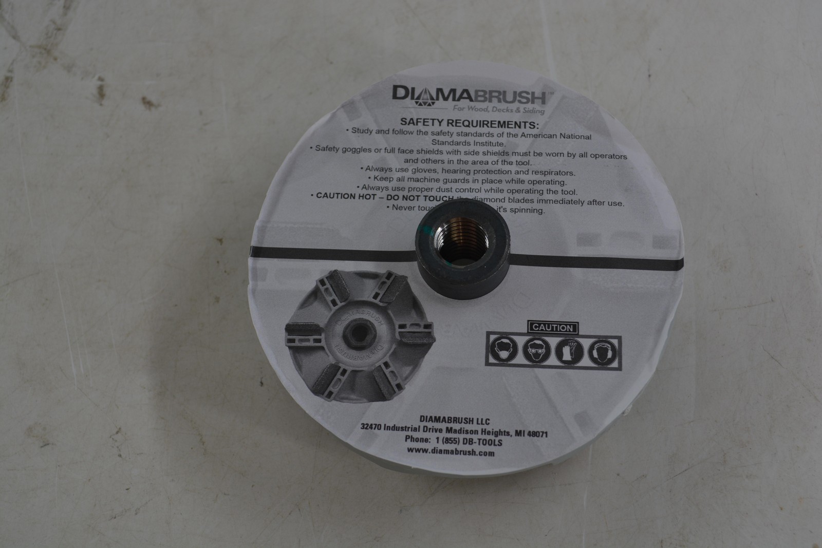 DIAMABRUSH 9304501240-50 Deck Prep 4.5 In Coarse Grinding Wheel Gray Metal