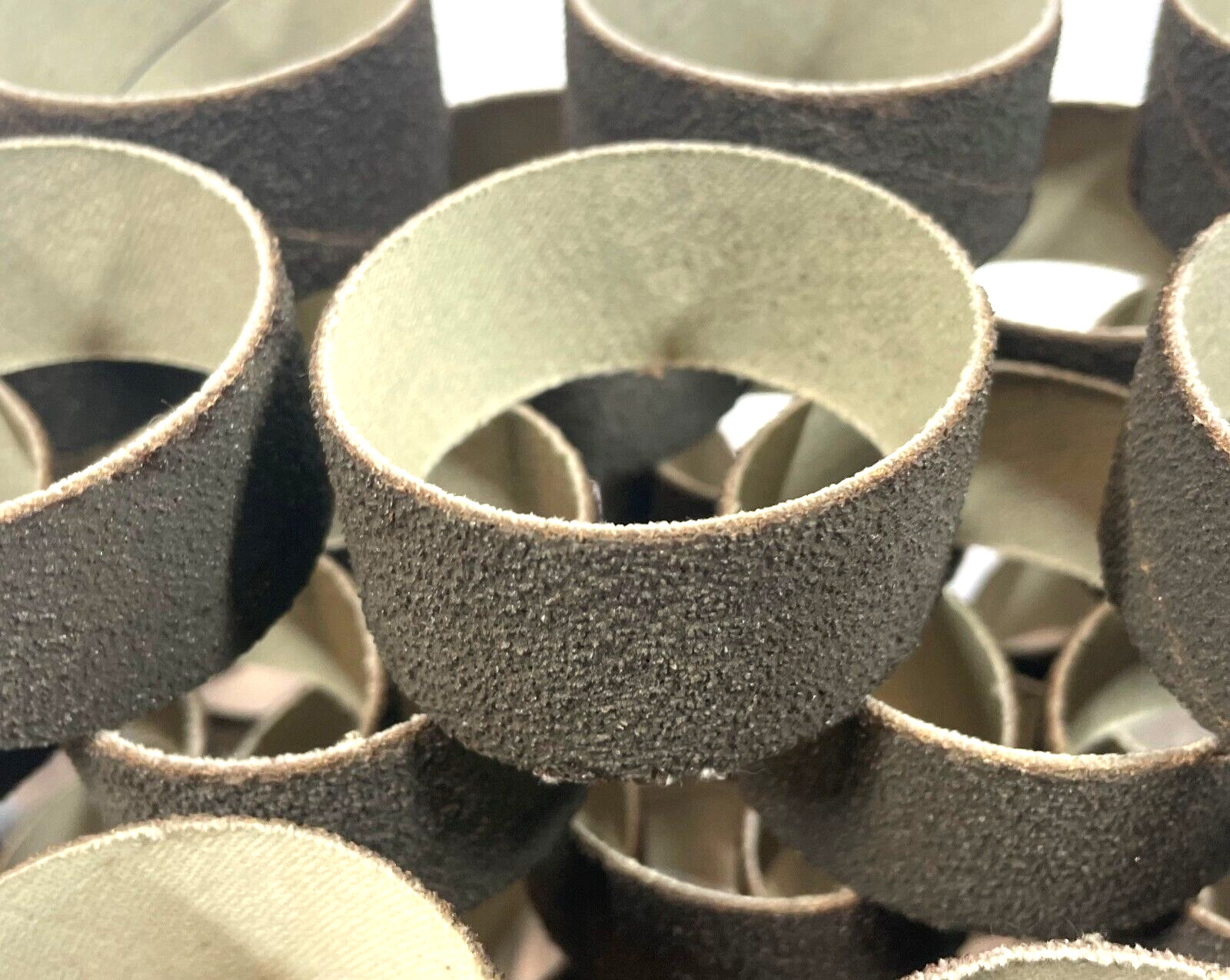 Lot of 65 2″ x 1″ Sanding Sleeves Bands for Drum Spindle Sander 80ish Grit