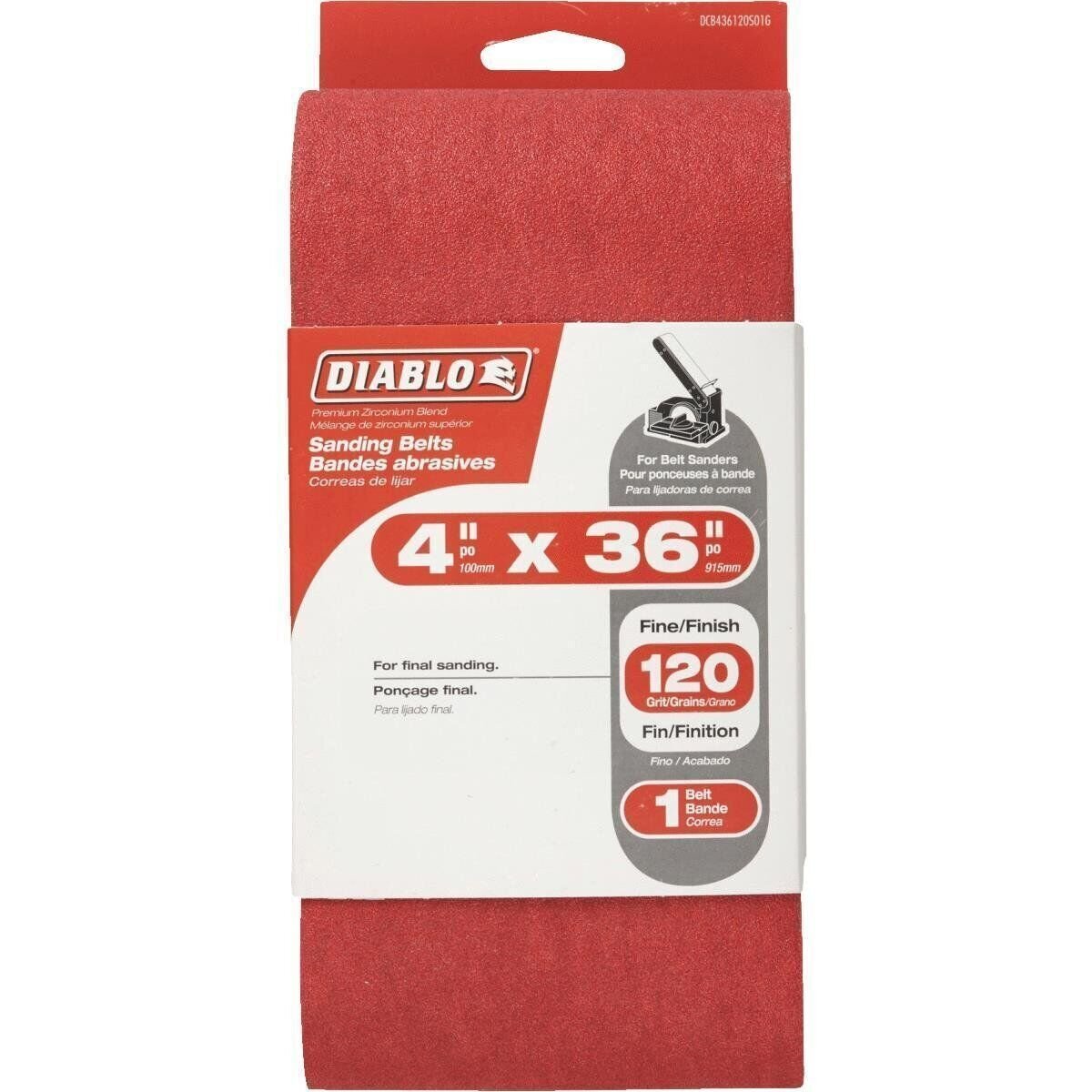 Diablo 4X36 120G Sanding Belt