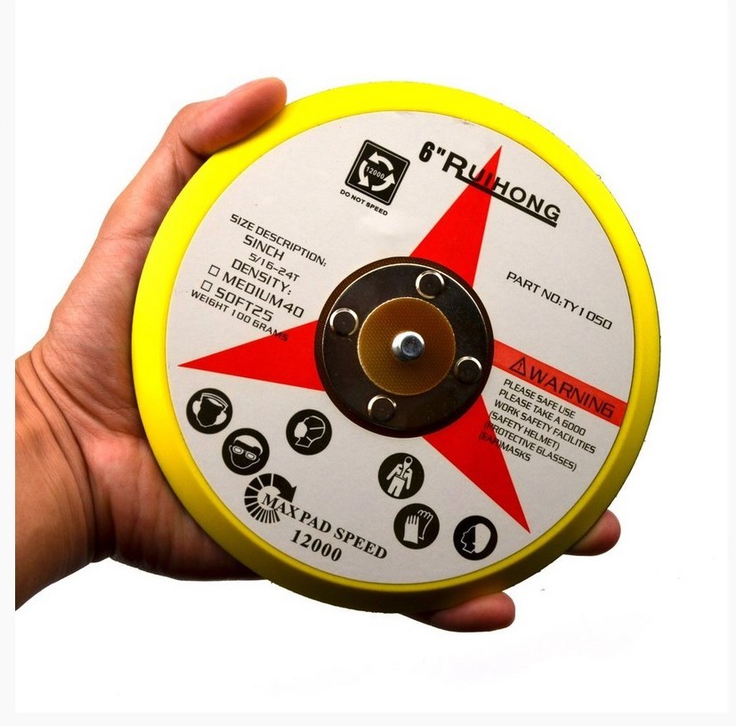 5″ x 5/16-24 Male Hook & Loop Back-up Sanding Pads
