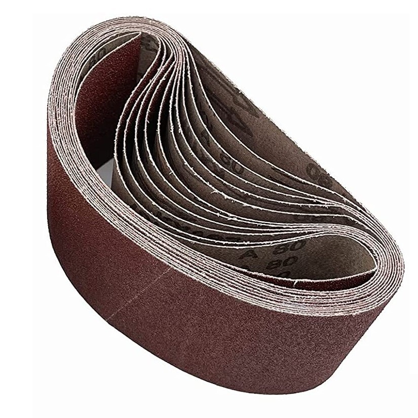 Taokyid Sanding Belts Assorted Grits 12 Pack 4×21 inch Aluminum Oxide Sandpaper