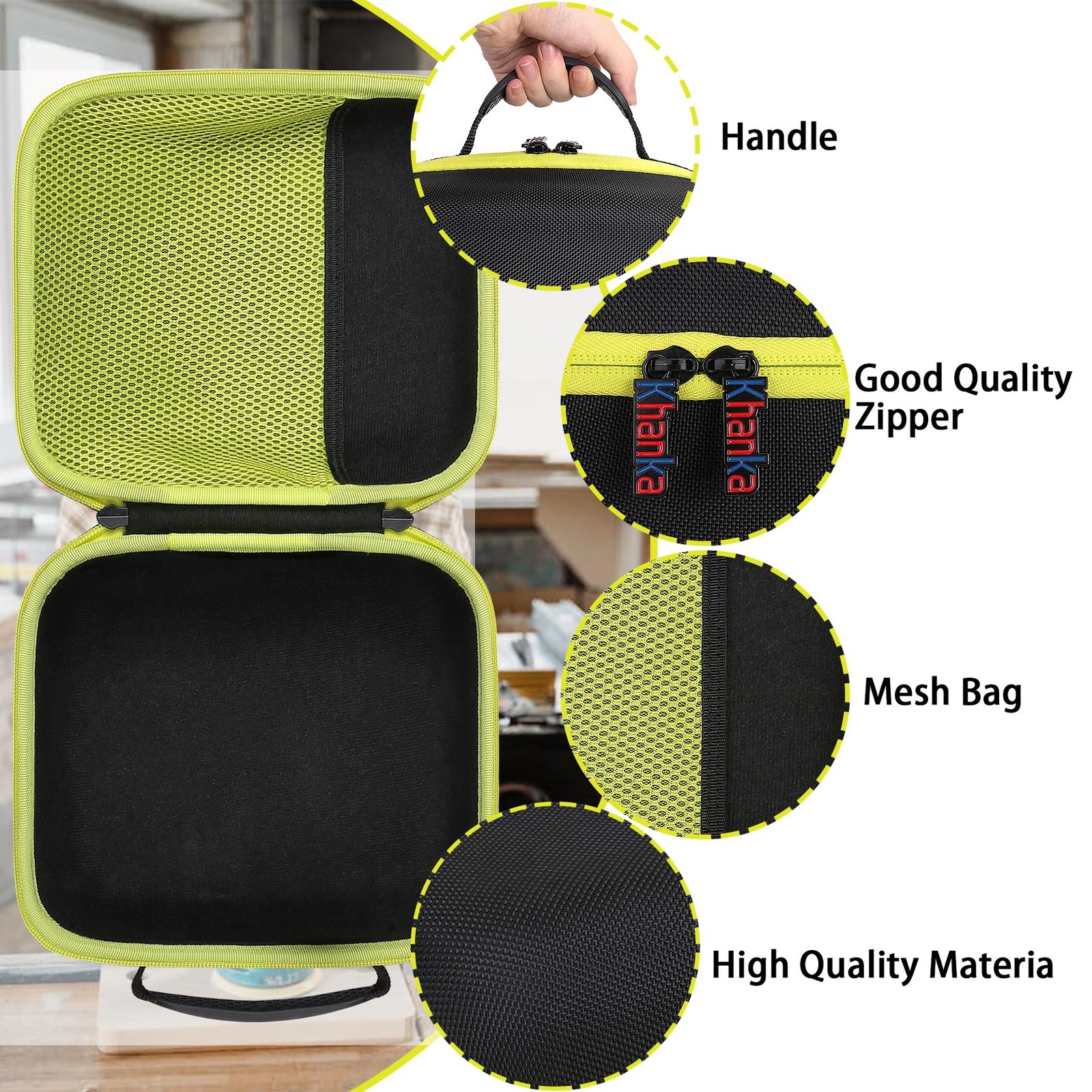 khanka Hard Storage Case for Ryobi P411 18V One+Random Orbit Sander