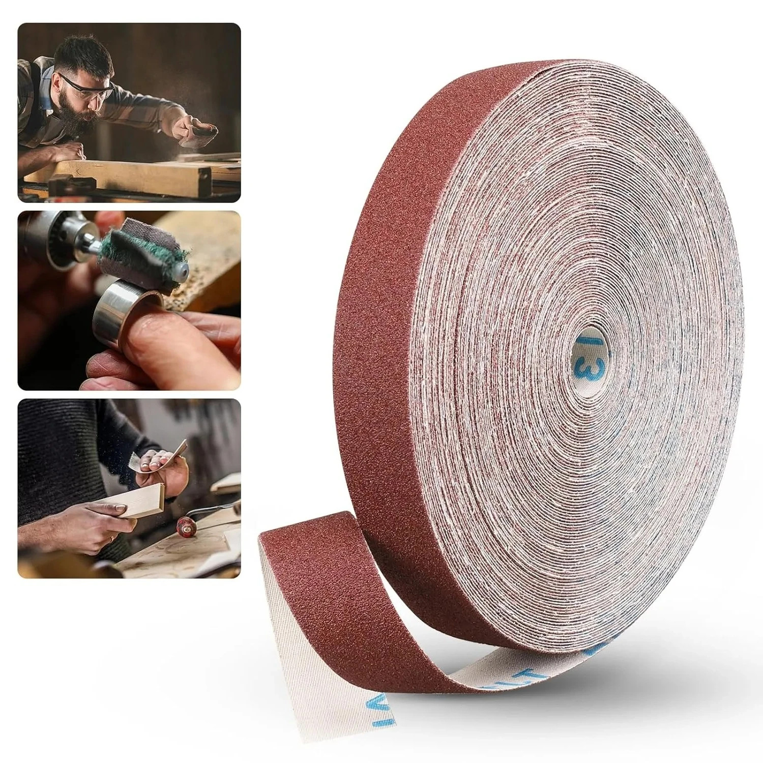 1pc 5M Emery Cloth Sandpaper Roll 1Inch Wood Metal Polishing Tape – NEW