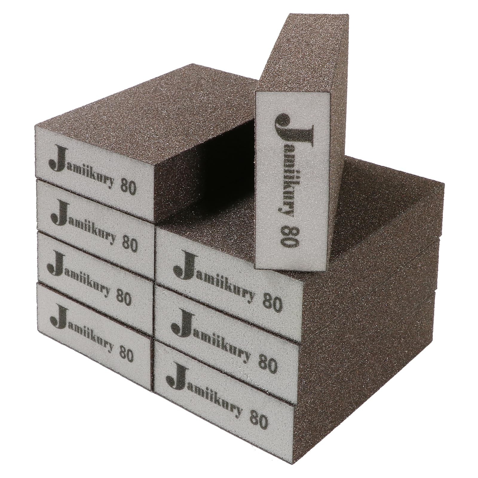 8 PCS 80 Grit Sanding Blocks Coarse Sponge Wet Dry Sandpaper Wood Metal