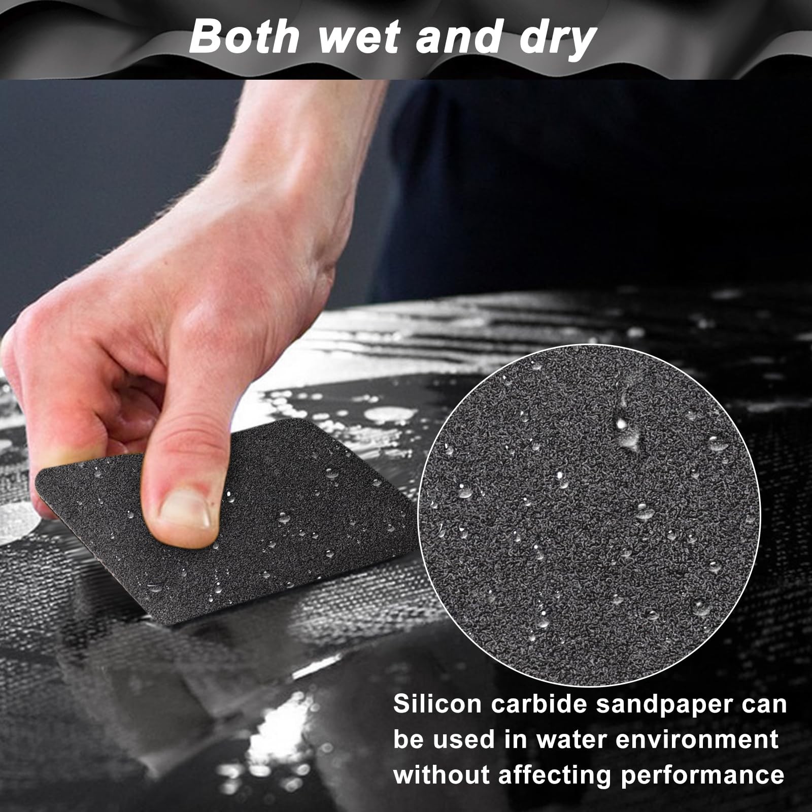 Shineboc 800 Grit Sandpaper Roll, 3-2/3″ Wide 11 Yard Wet Dry 3.6 inch, Black