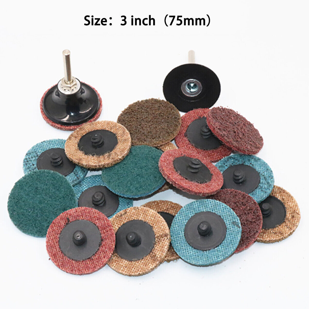 Grinder Sanding Pads 150 240 400 75mm 3″ Type R Roll Lock Quick Change Discs Die