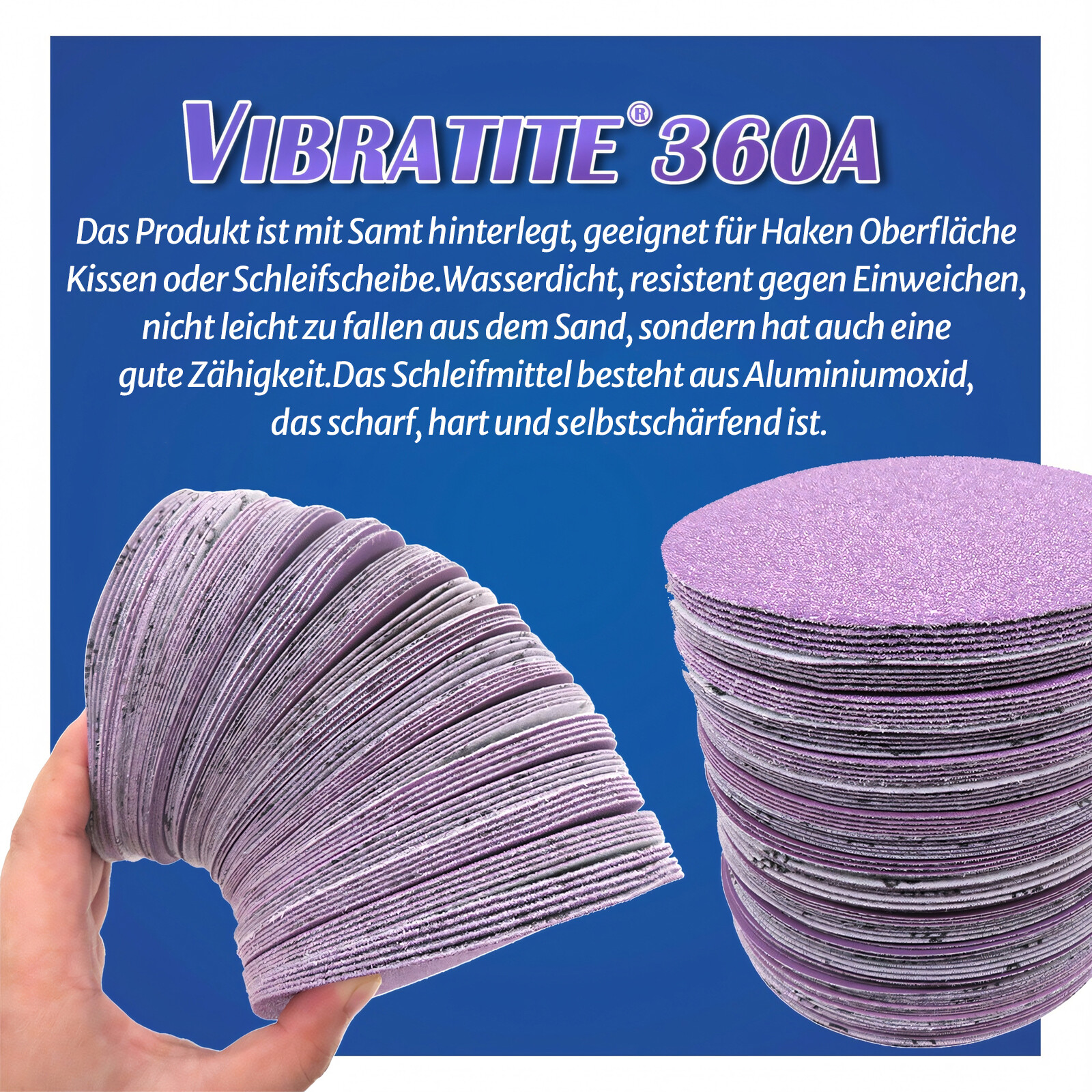 125mm Schleifscheiben Disc Schleifpapier Pads Körnung P60-P10000 Nass & Trocken