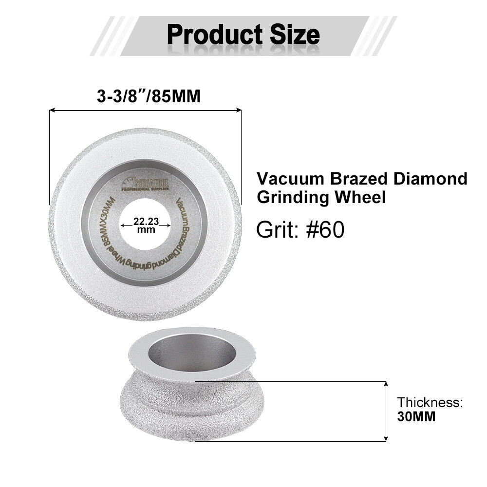 Diamond Profile Wheel Grinding Edge Milling Chamfer Bits 85mm for Ceramic Tile