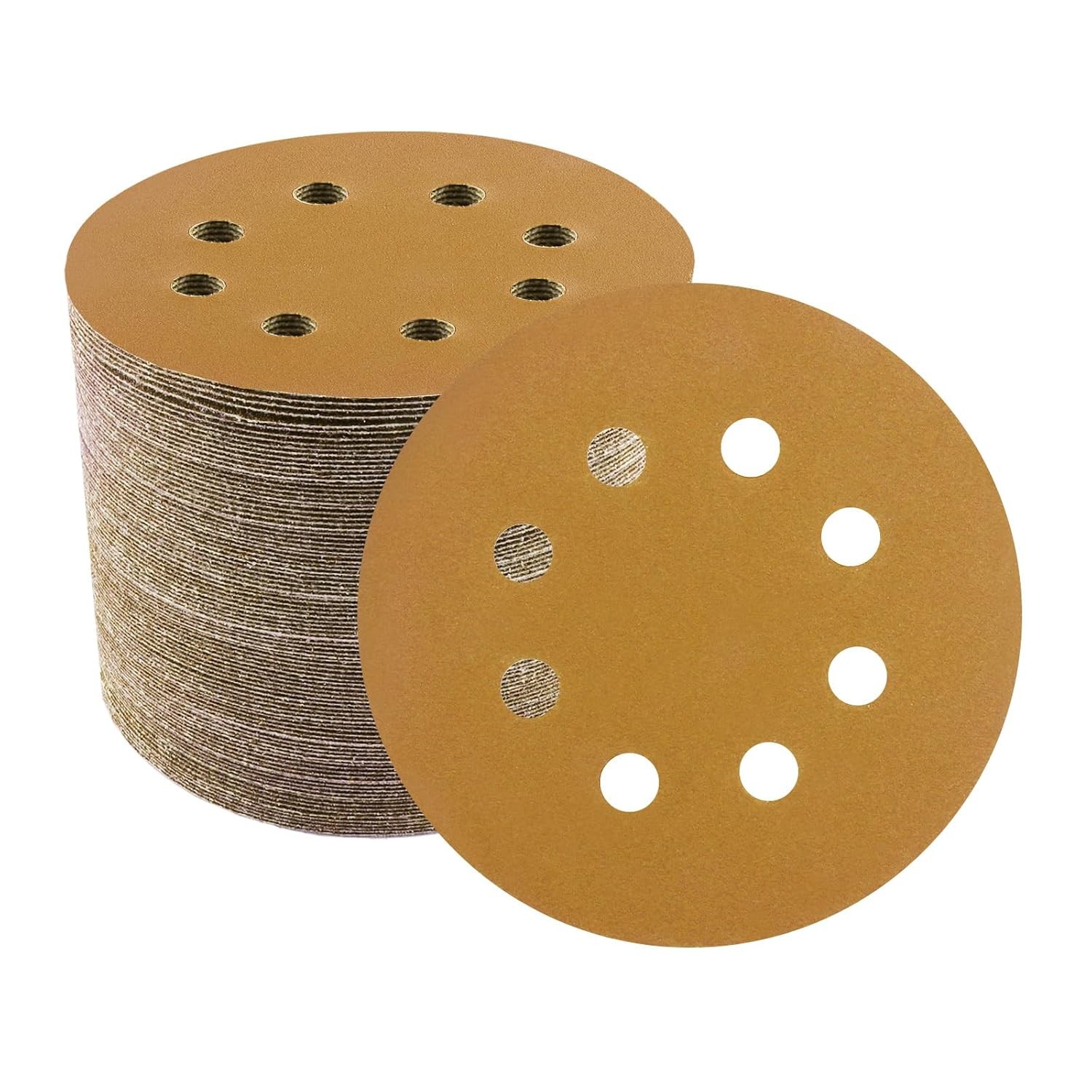 50PCS 5In 125mm 8 Hole Sanding Disc Sandpaper 600 Grit for Random Orbital Sander