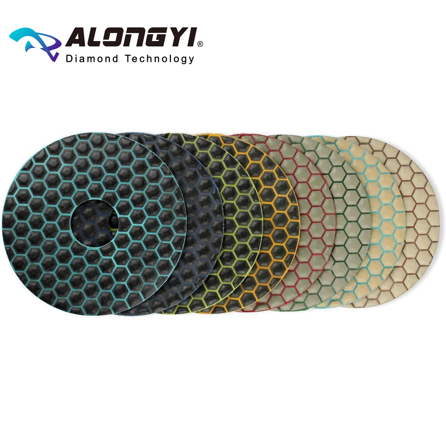 6″ Flexible Dry Diamond Polishing Pads for Granite Marble Sanding Discs