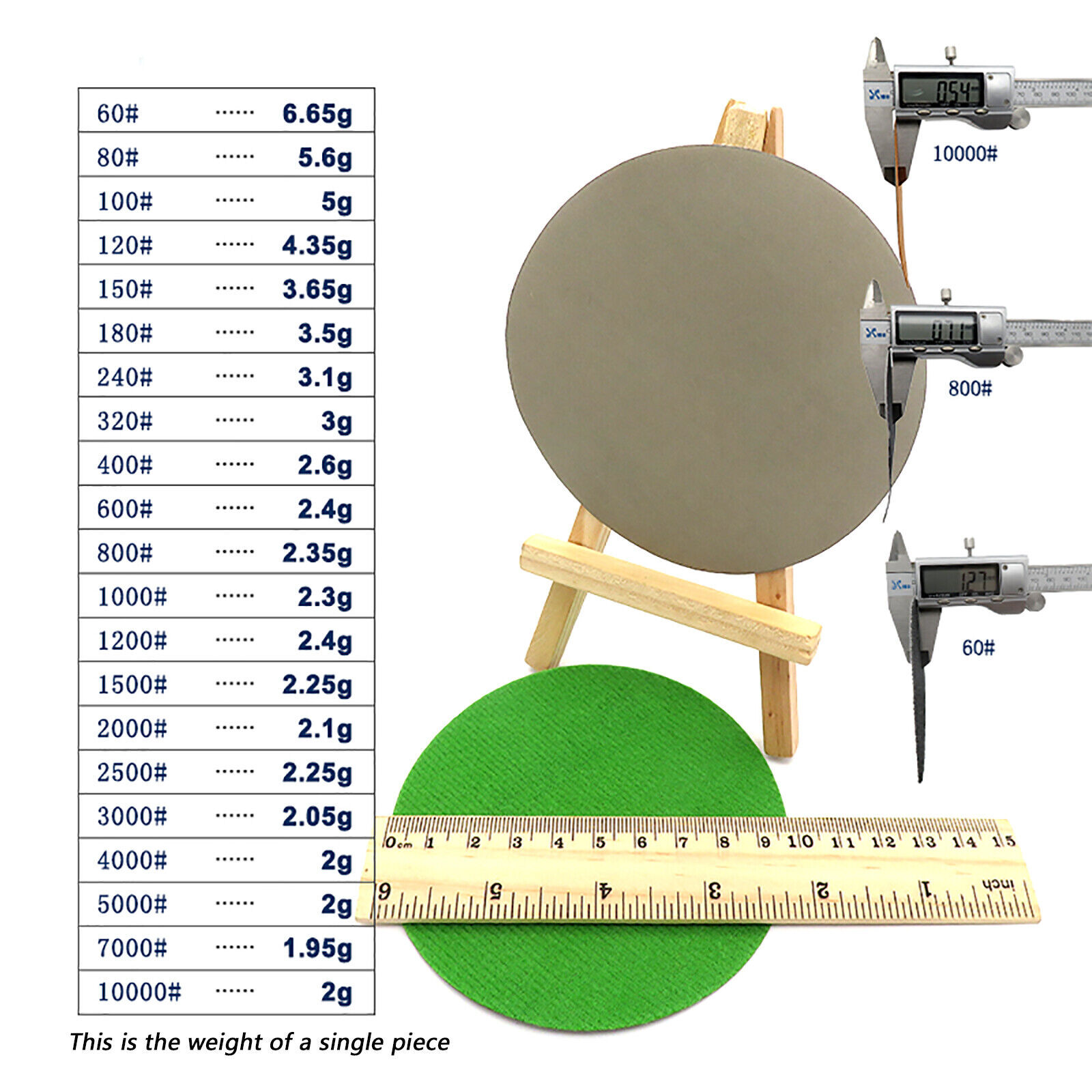 100mm 4″Wet Dry Sandpaper Sander Pad Hook & Loop Sanding Discs 60-10000 Grit
