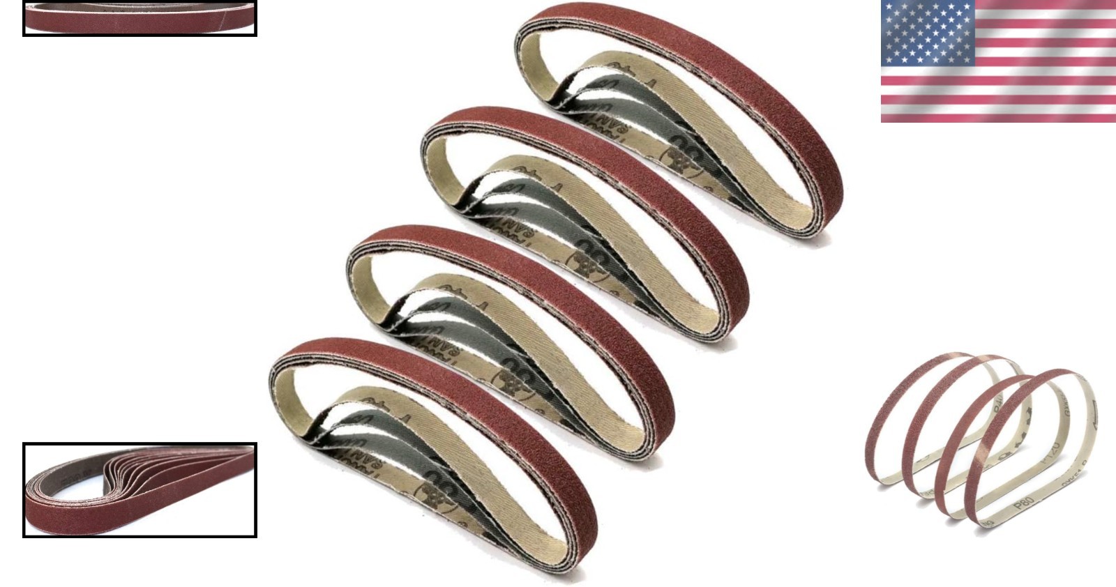 High-Quality 1/2″ x 12″ Sanding Belts – Water Resistant & Long-lasting Grit Set