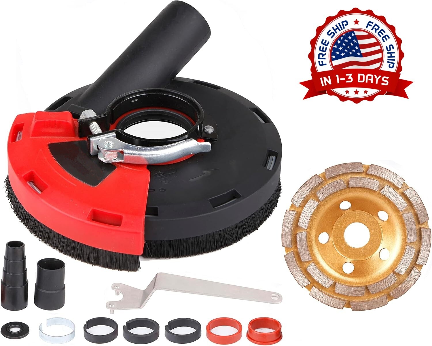 Disco de pulido de diamante universal de 5 pulgadas + con cable eléctrico NEW US
