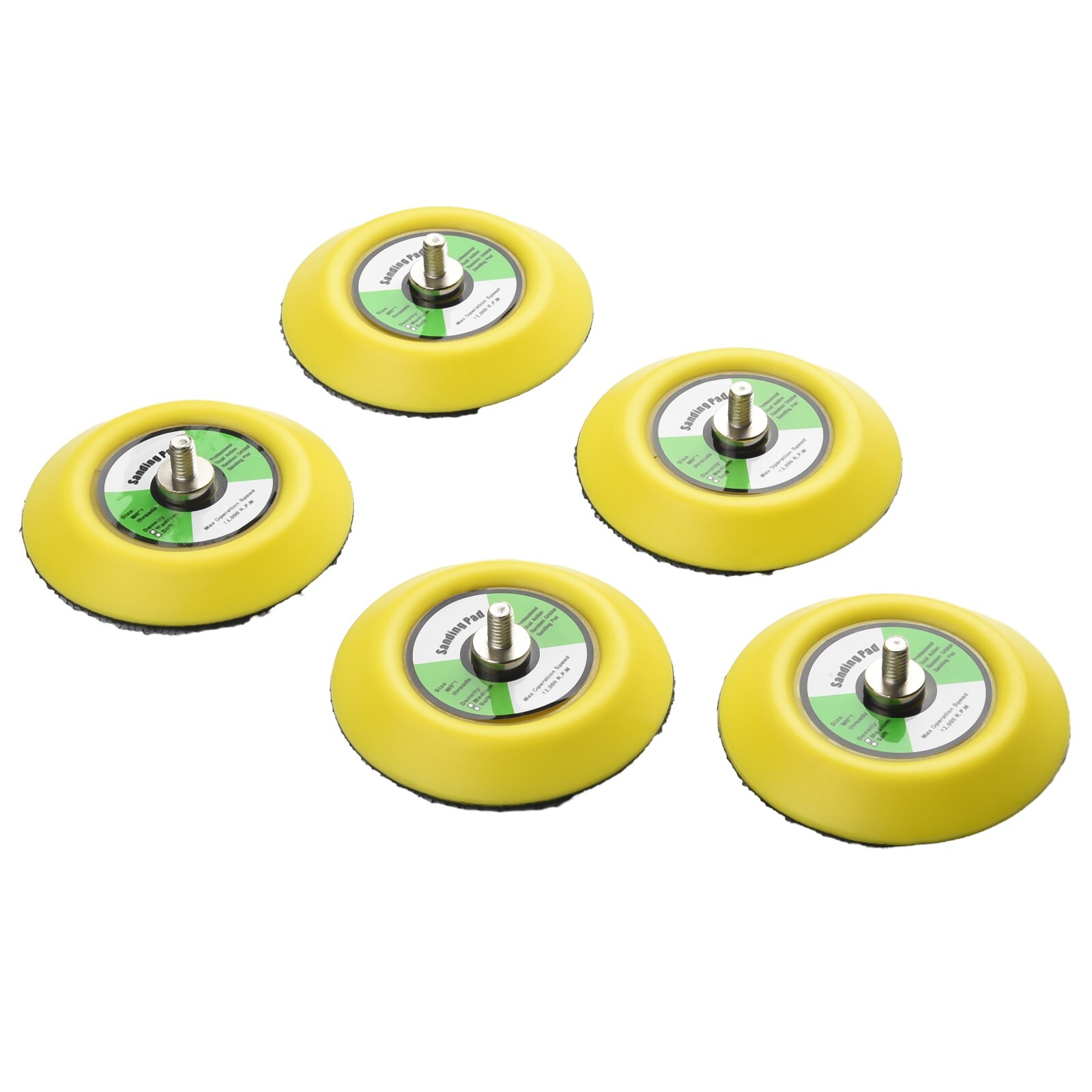 3 75mm & Sanding Polishing Backing Pad M6 Thread For Air Sander 5pc