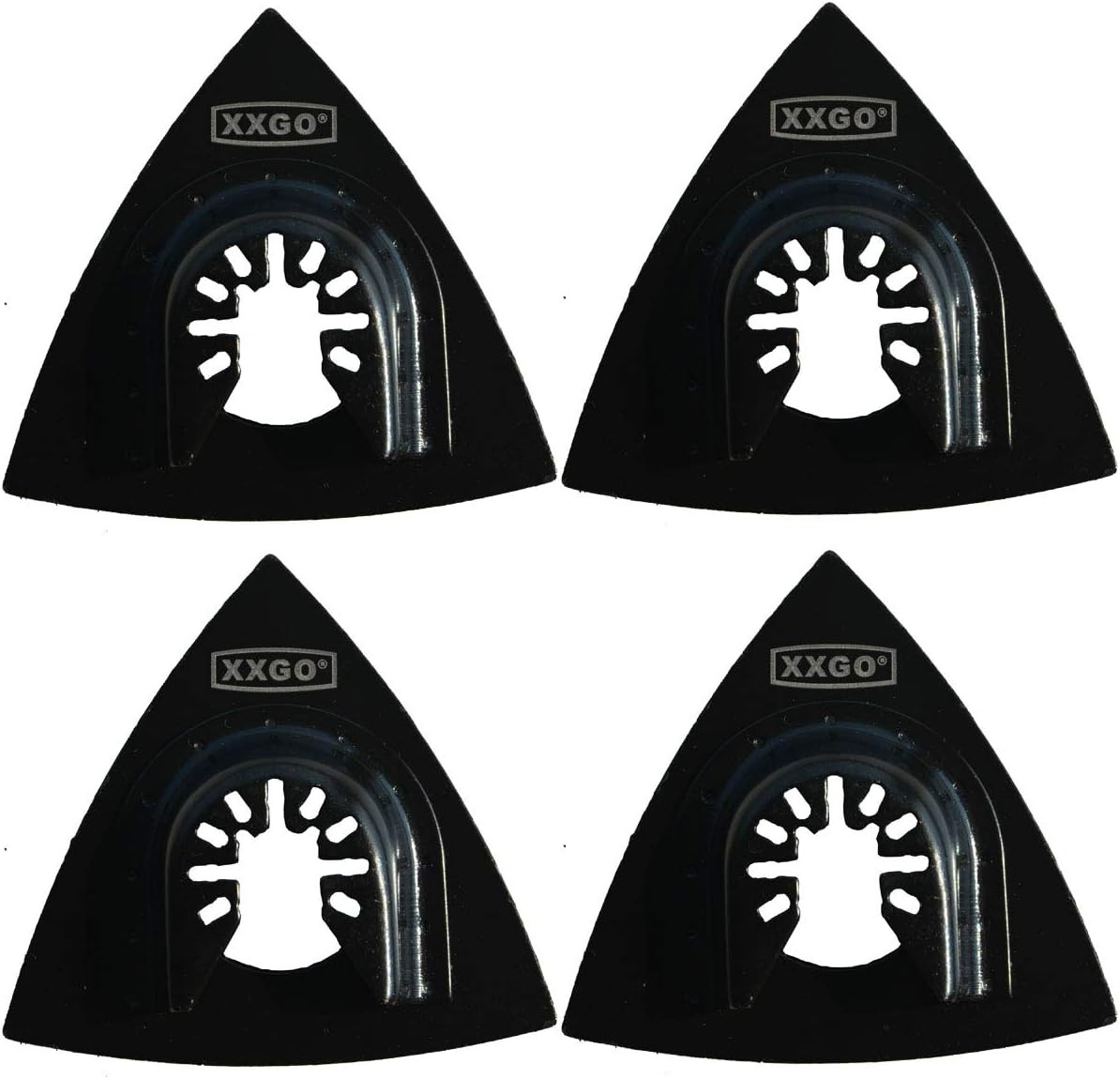 100 Pcs 60 Grits 3-1/2 Inch 90Mm Triangular Hook & Loop Multitool Sandpaper for