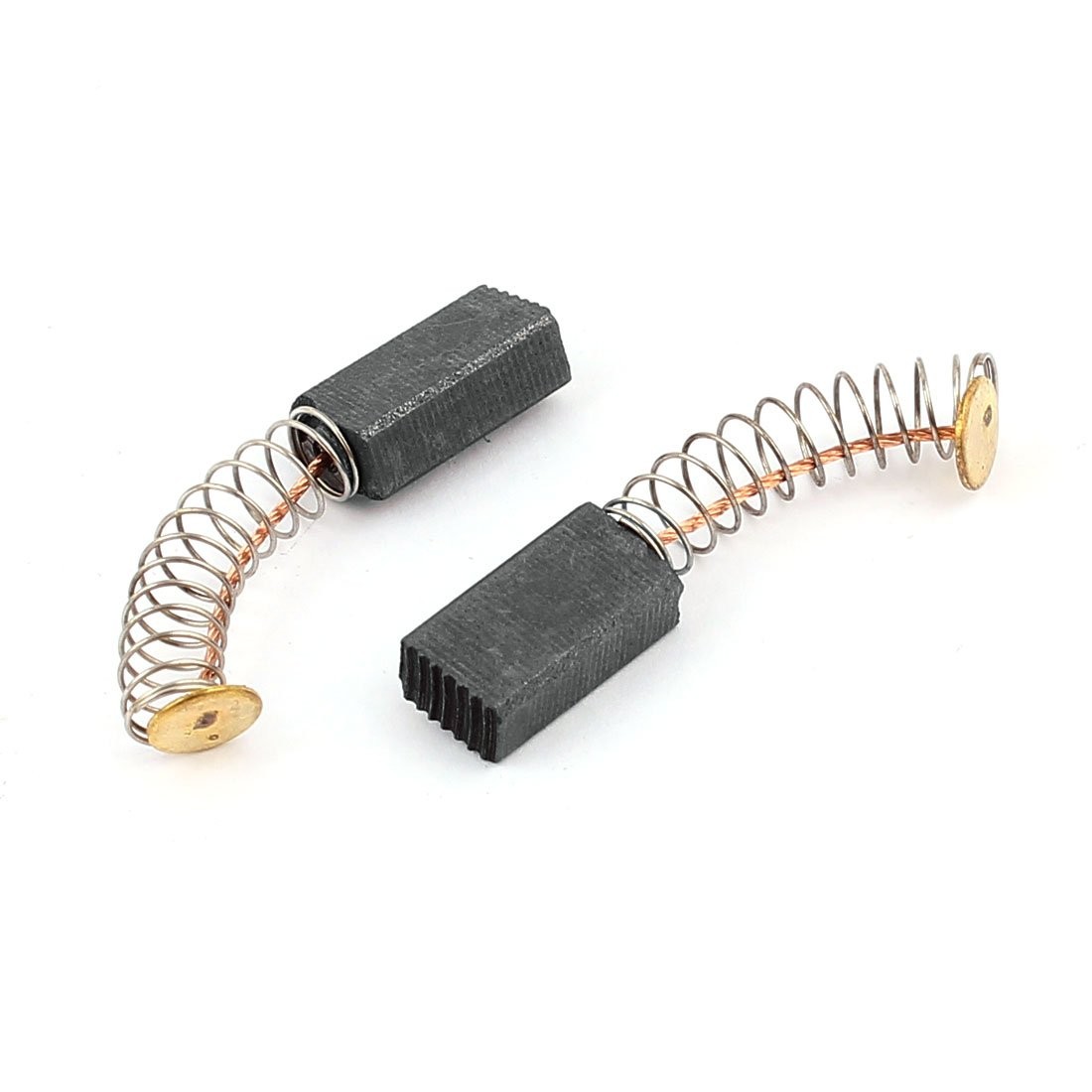 uxcell 2 Pcs Carbon Brushes 15mm 15x8x5mm 2pcs, Black, Silver Tone, Gold Tone