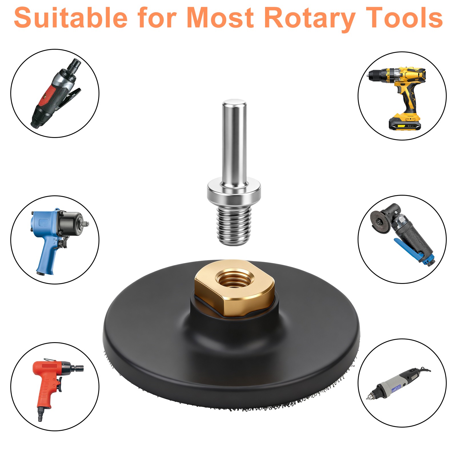 4″ Polishing Grinding Discs Hook and Loop Backing Pad for M14 Angle Grinders