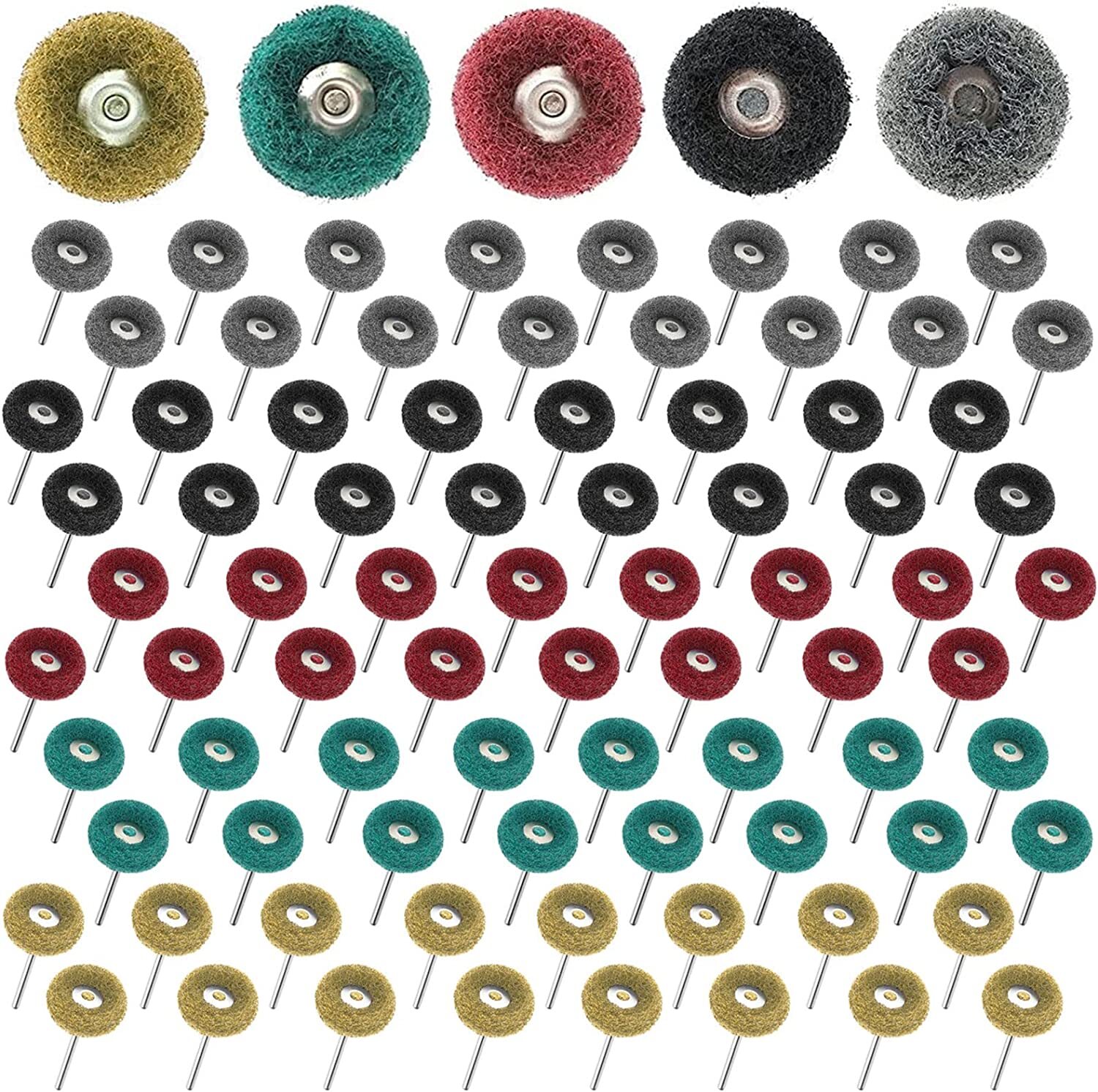 80Pcs Polishing Wheel Abrasive Buffing Grinding Brush Kit For Dremel Rotary Tool
