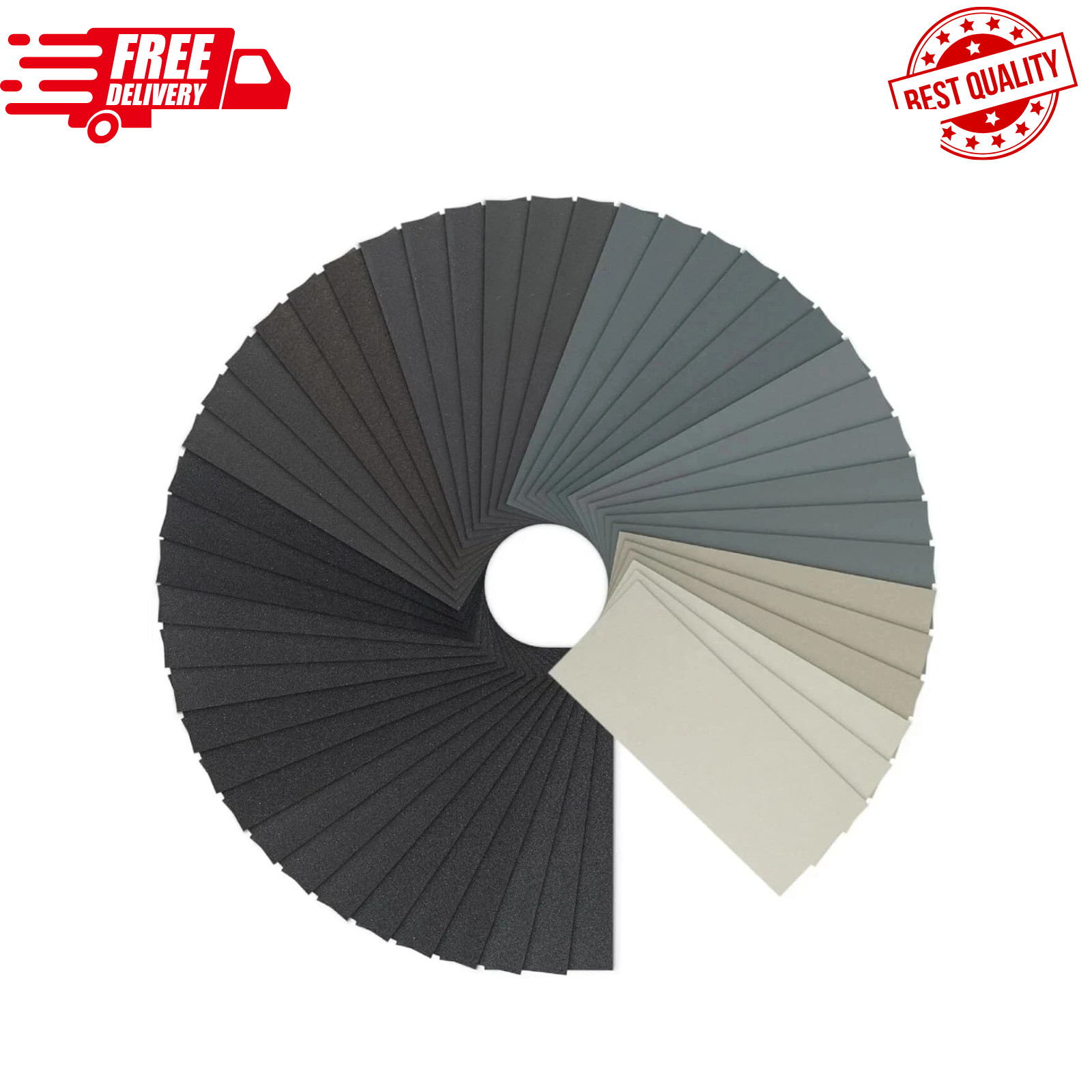 48pcs Sandpaper Sheets Assortment Sand Paper Wet Dry 120 to 5000 Grit Wood Metal
