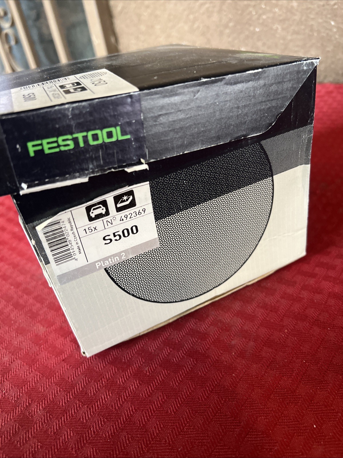 Festool 492369 150mm Platin 2 S500 Disc Abrasives, 15 ct