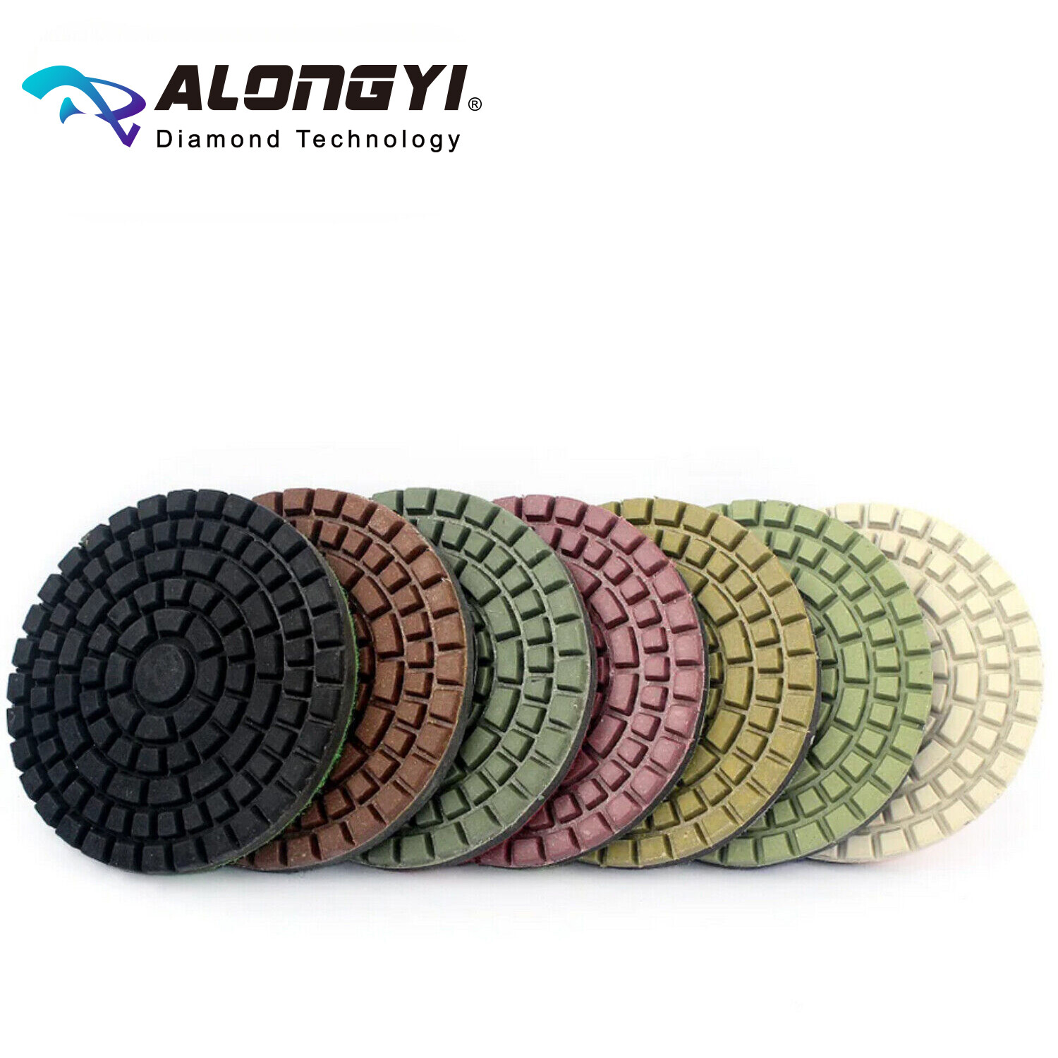 80mm 7pcs/Lot 3 Inch Diamond Polishing Pads Thickened Floor Stone Renew Disc