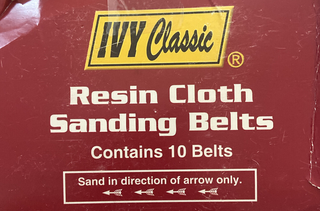 Sending belts,x Wt aluminum oxide,ivy clssic,36 extra coarse,10 belts,Resin Clot