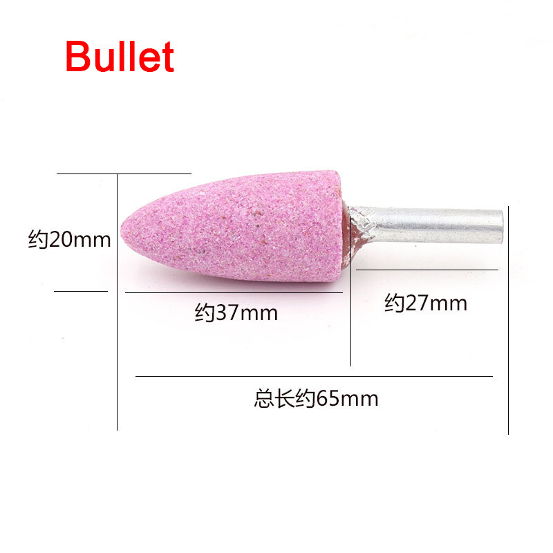 6mm Shank Abrasive Mounted Stone Point Grinding Head Wheel for Drill Rotary Tool