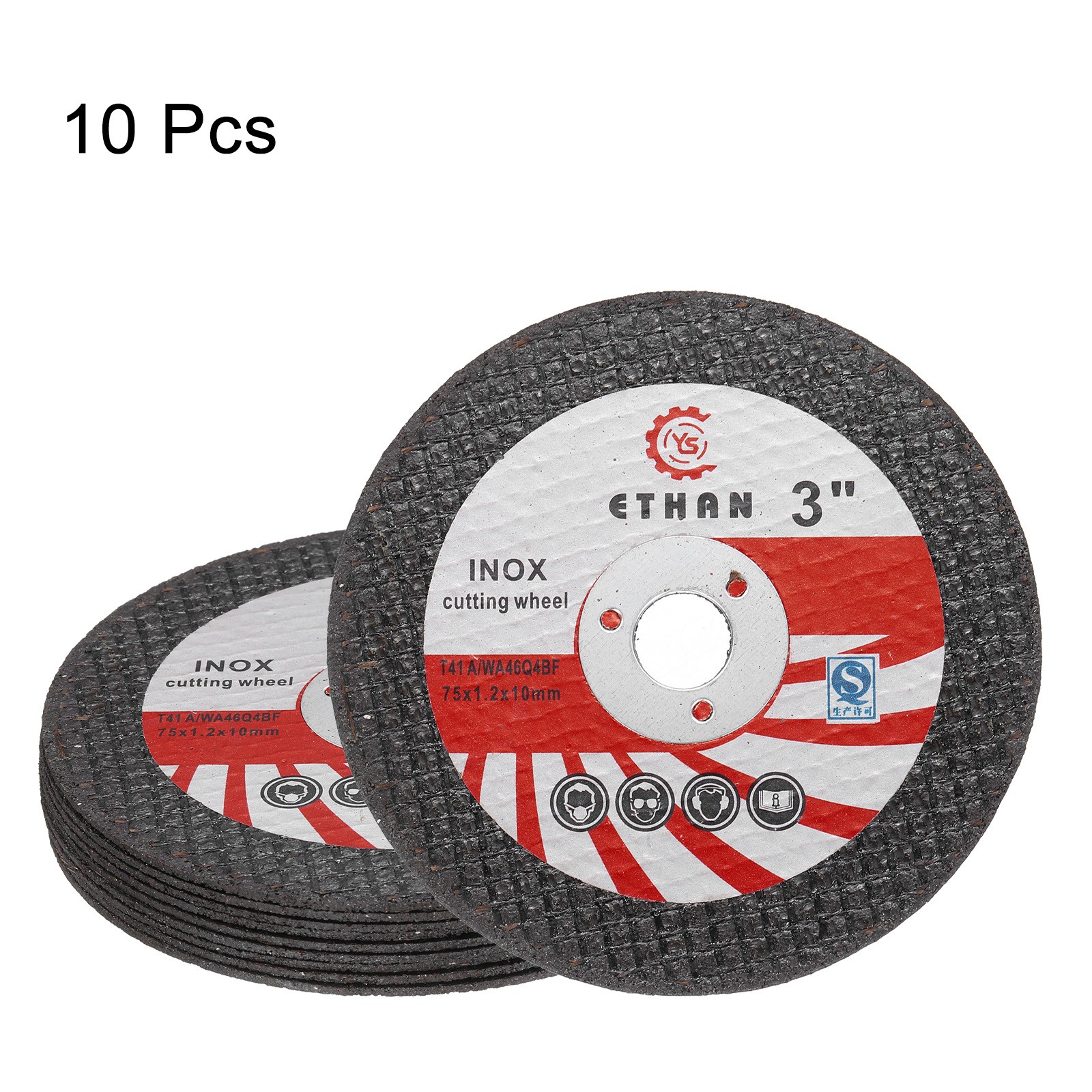 10pcs Cut Off Wheels 3″ x 1/20″ x 3/8″ Cutting Discs Black