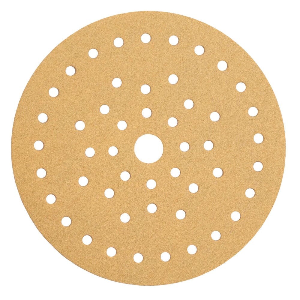 Mirka Goldmultifit 6 Inch P220 Grit Vacuum Sanding Disc, 50 Pieces