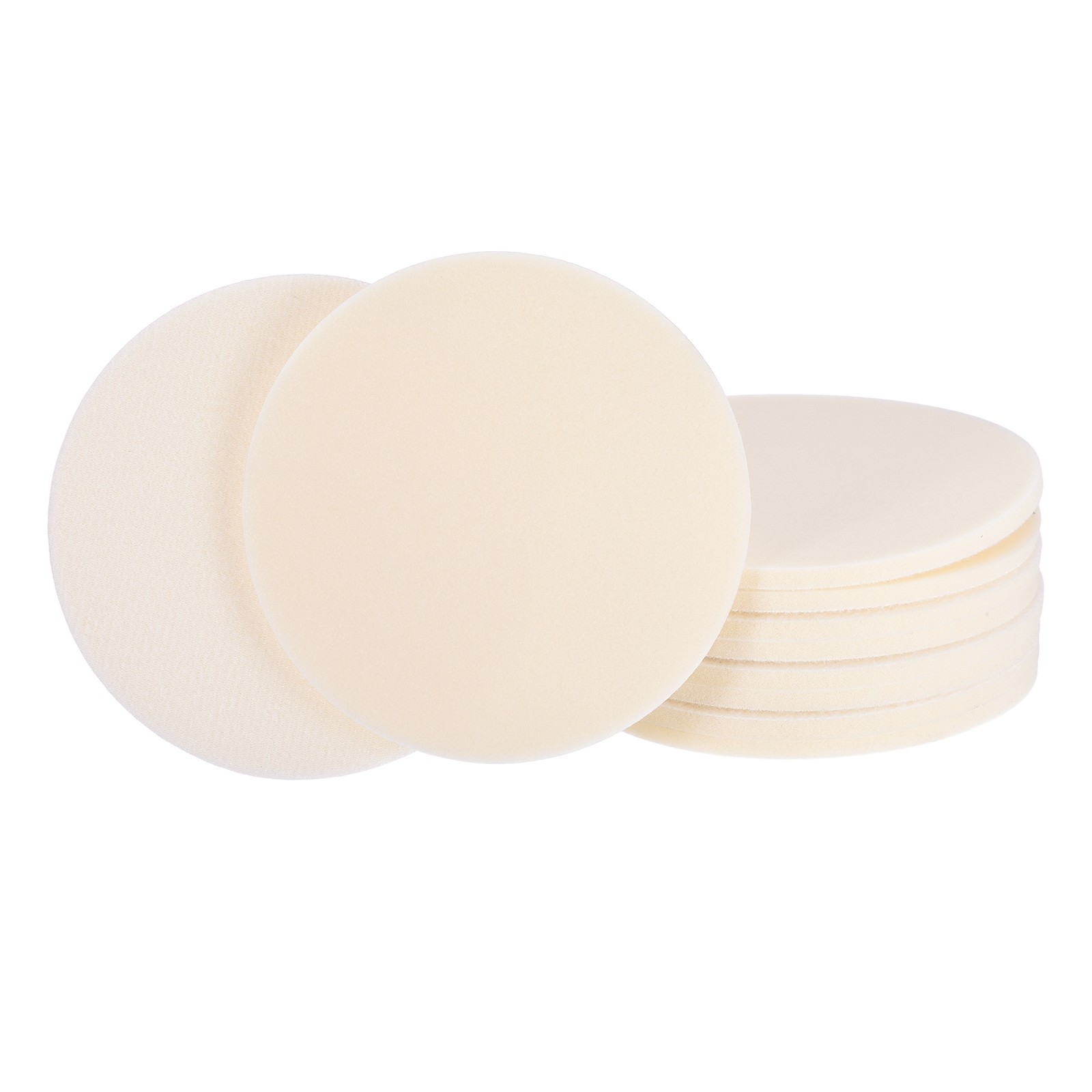 10 Pcs 800-1000 Grit 5 Inch Hook and Loop Sponge Sanding Disc for Sander, White