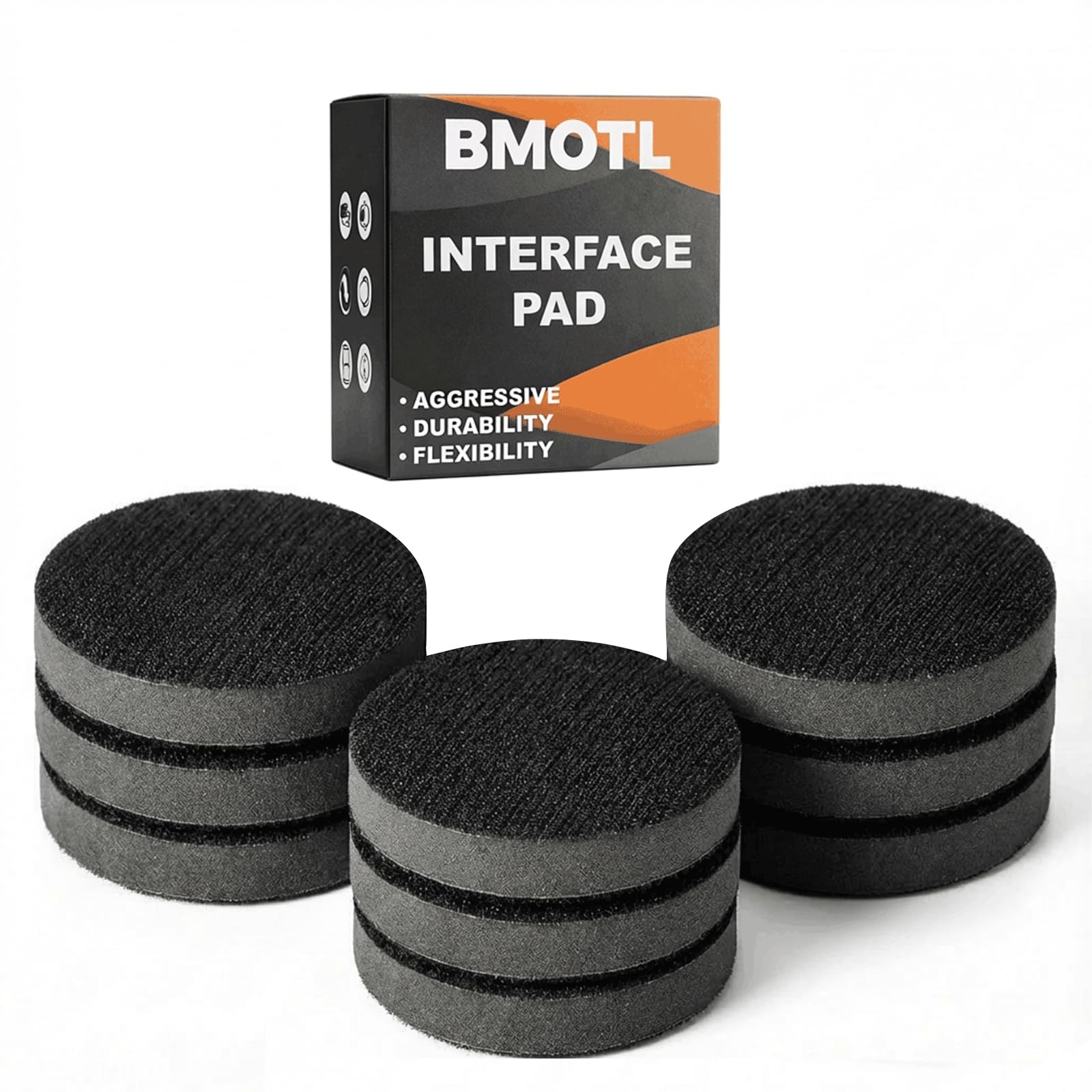 BMOTL 3 Inch Interface Pad 9 Pack Hook & Loop Foam Sanding Discs Backing Pads…