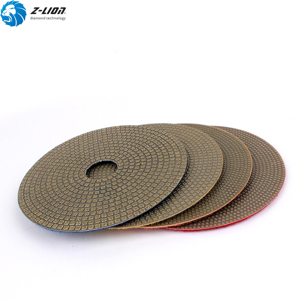Z-lion 1PCS 4” Electroplated Diamond Polishing Pads Sharp Grinding Wheel 100mm